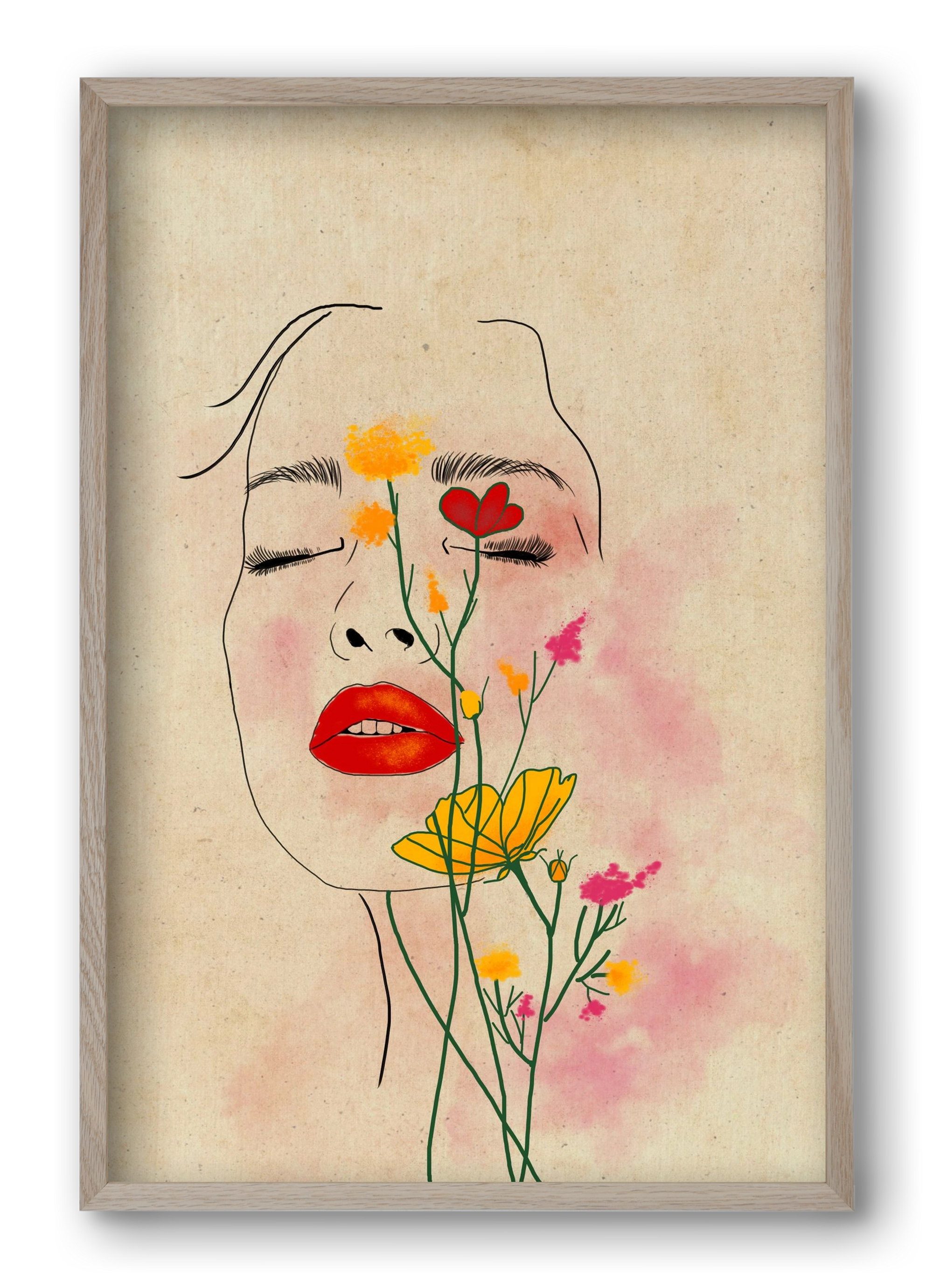 Dream in Bloom, 40x60 cm (40x60 cm), Tölgy keret