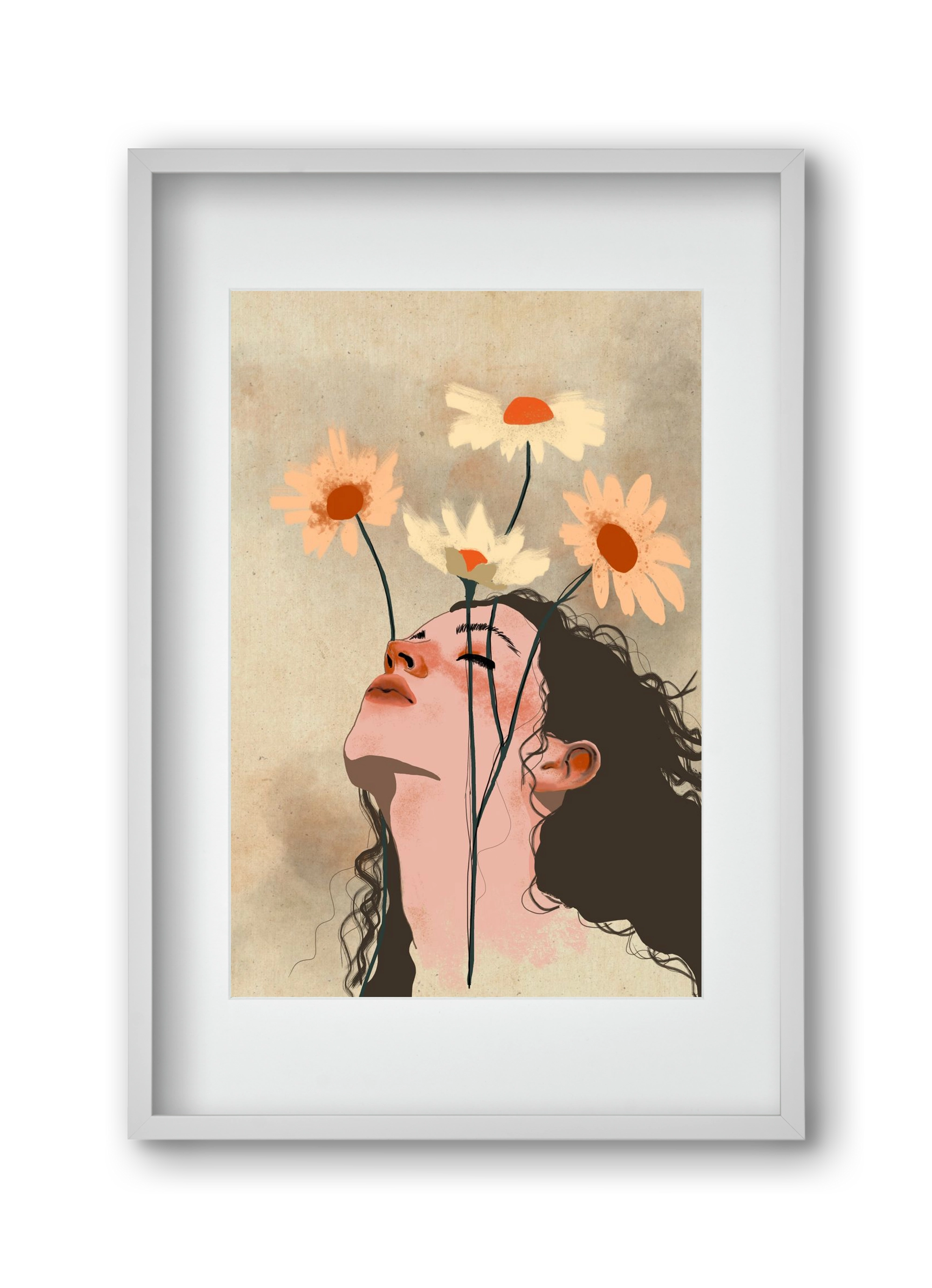 Looking Up, 30x45 cm (20x30 cm), Fehér keret, paszpartuval
