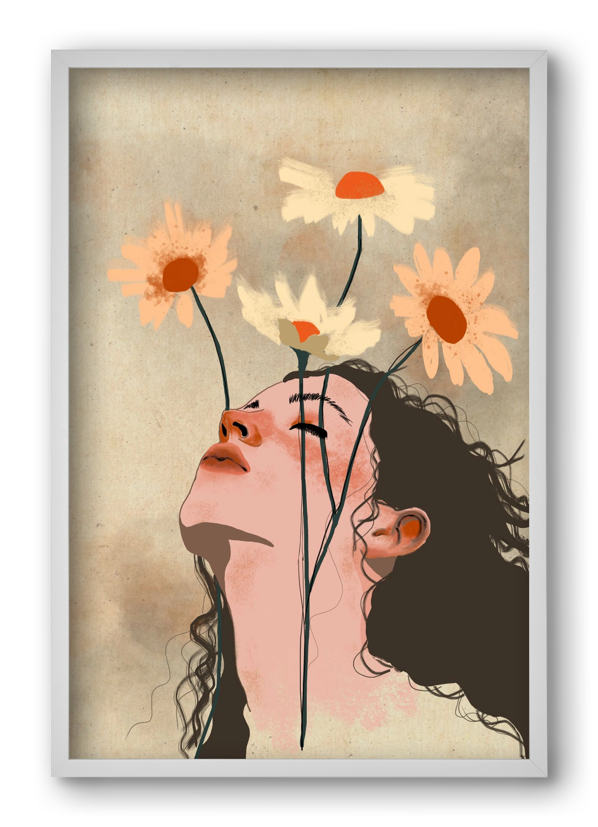 Looking Up, 40x60 cm (40x60 cm), Fehér keret