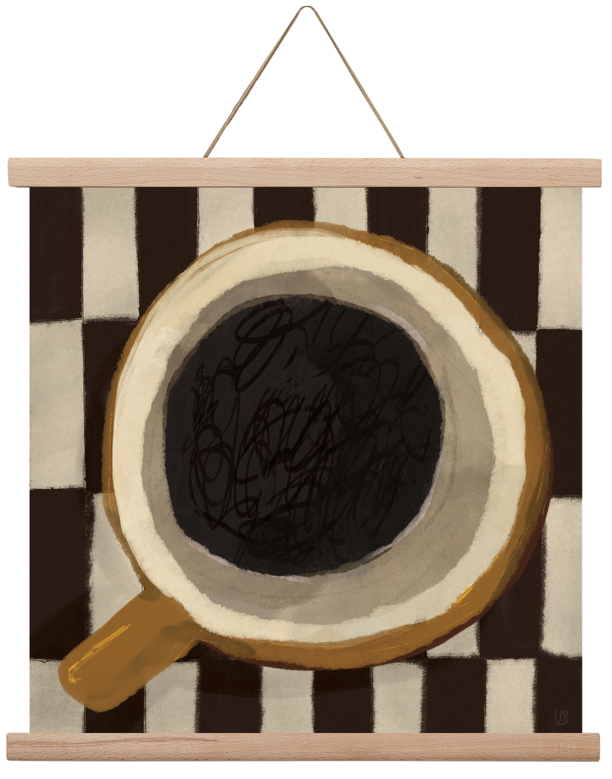 Bean sacrifice, 40x40 cm (40x40 cm), Tölgy akasztó