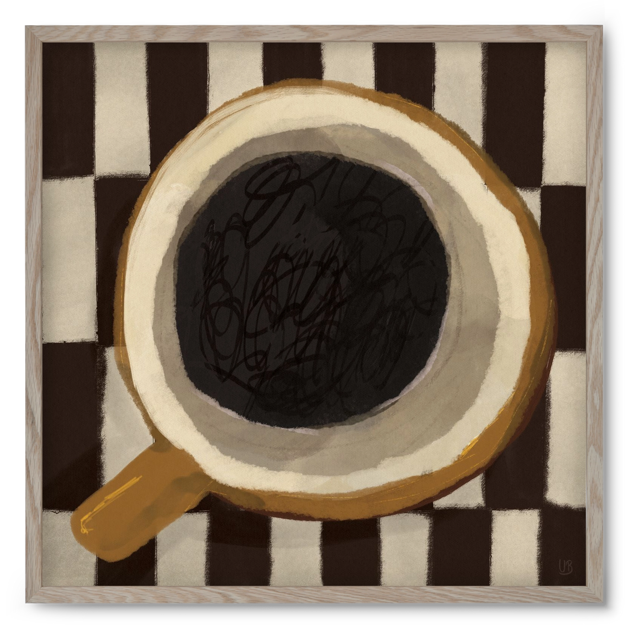 Bean sacrifice, 50x50 cm (50x50 cm), Tölgy keret