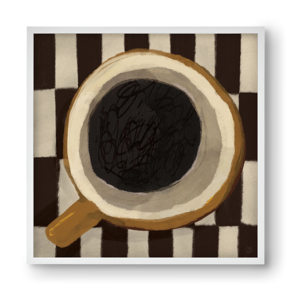 Bean sacrifice, 40x40 cm (40x40 cm), Fehér keret