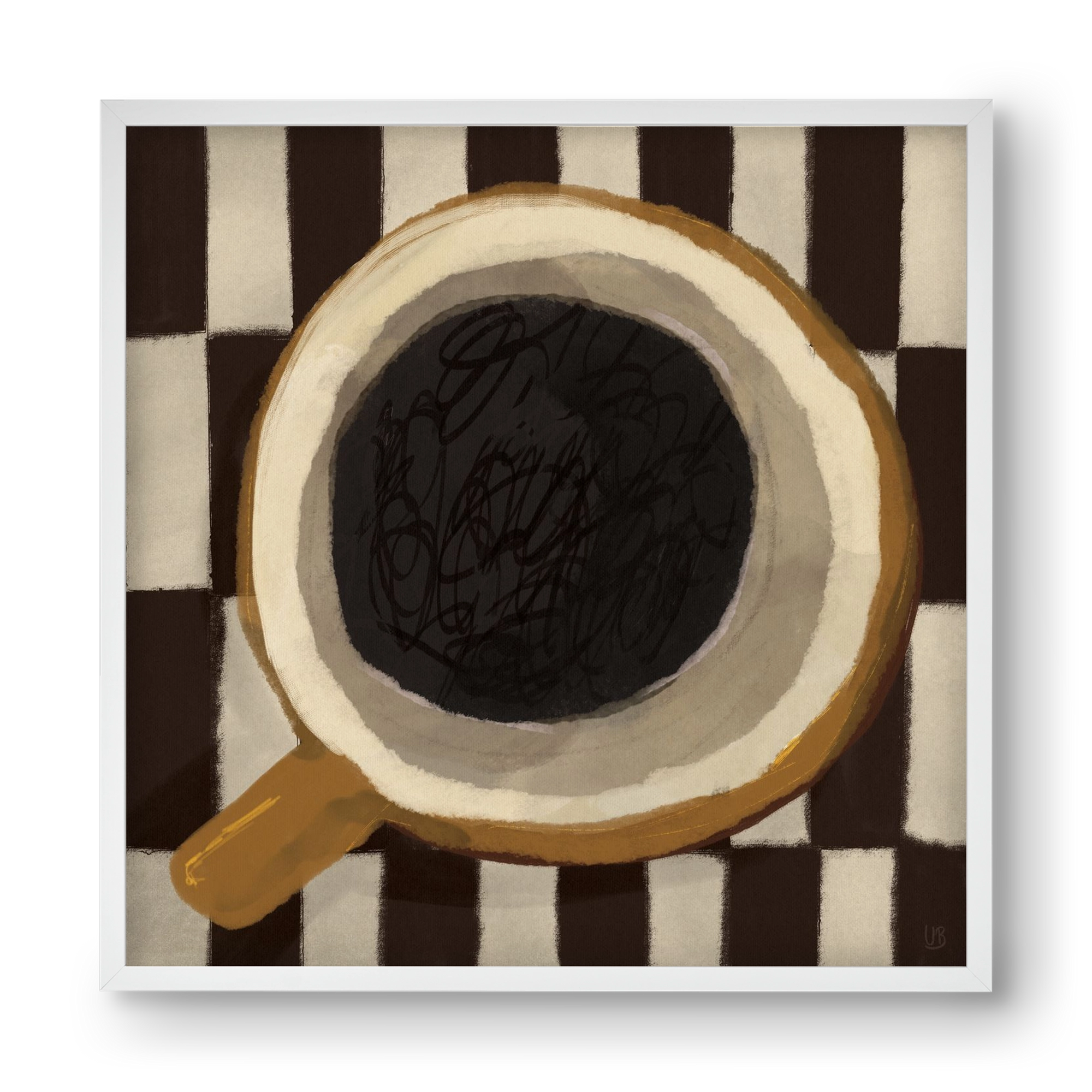 Bean sacrifice, 40x40 cm (40x40 cm), Fehér keret