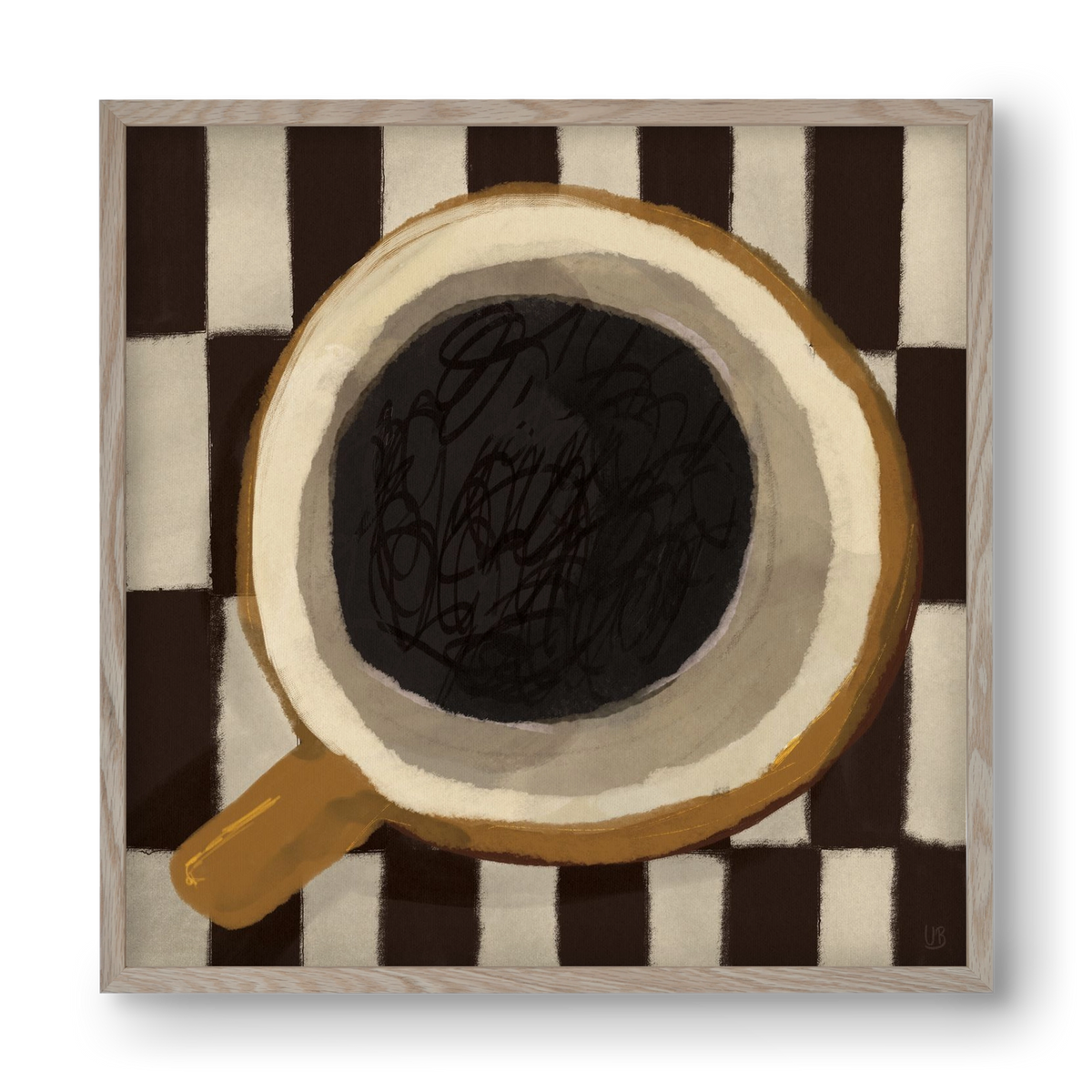 Bean sacrifice, 40x40 cm (40x40 cm), Tölgy keret