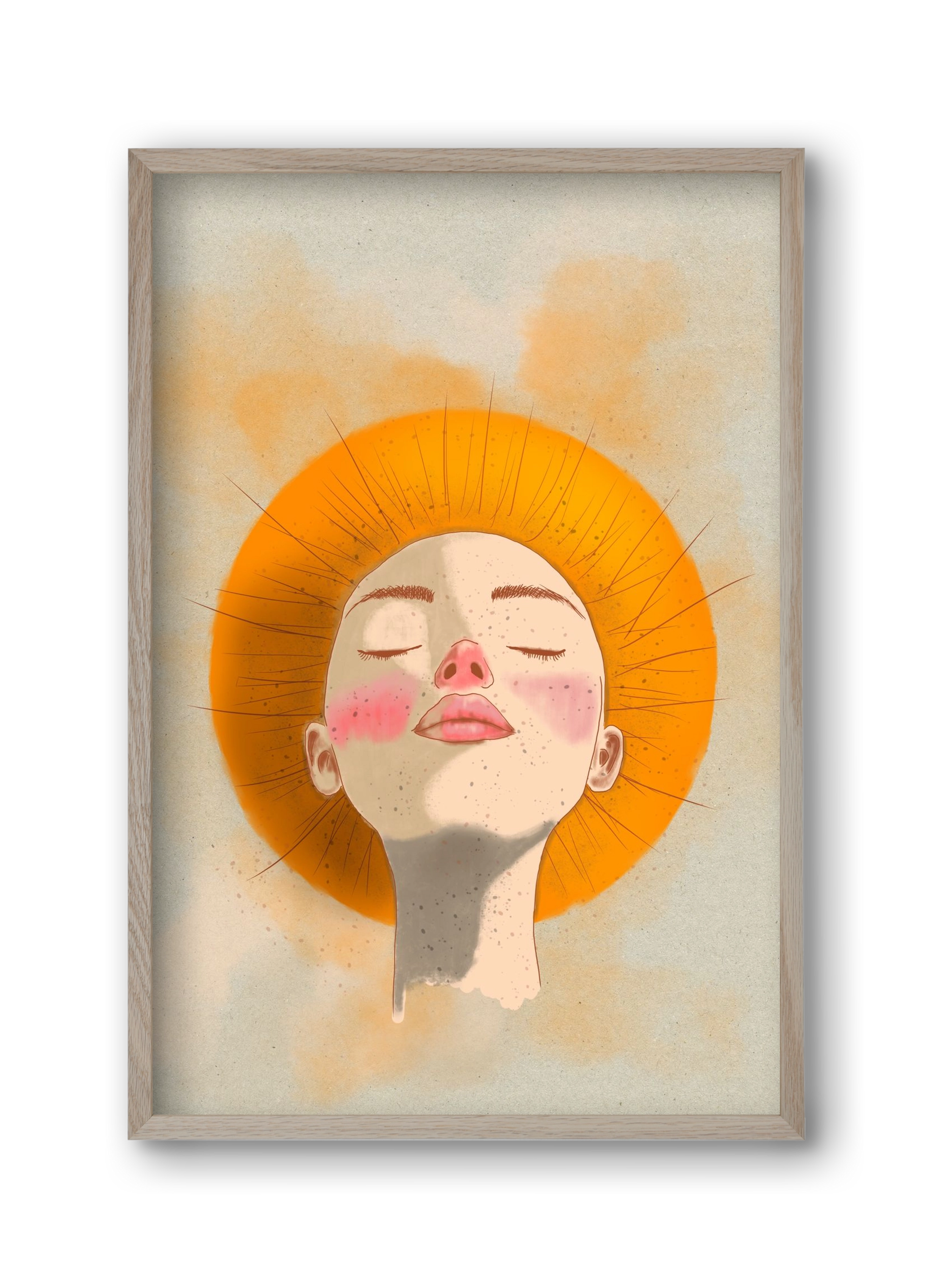 Golden Halo, 30x45 cm (30x45 cm), Tölgy keret