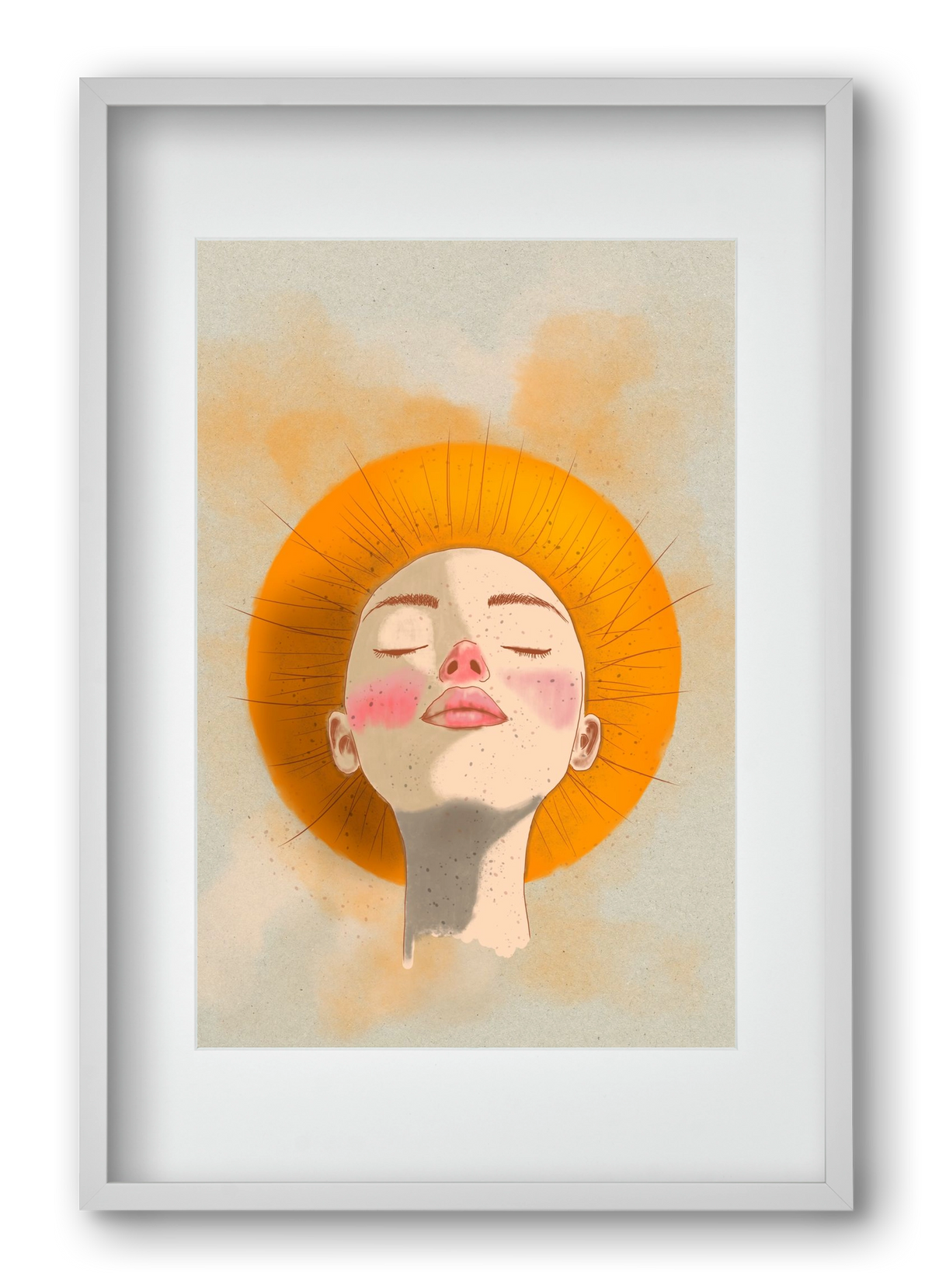 Golden Halo, 40x60 cm (30x45 cm), Fehér keret, paszpartuval