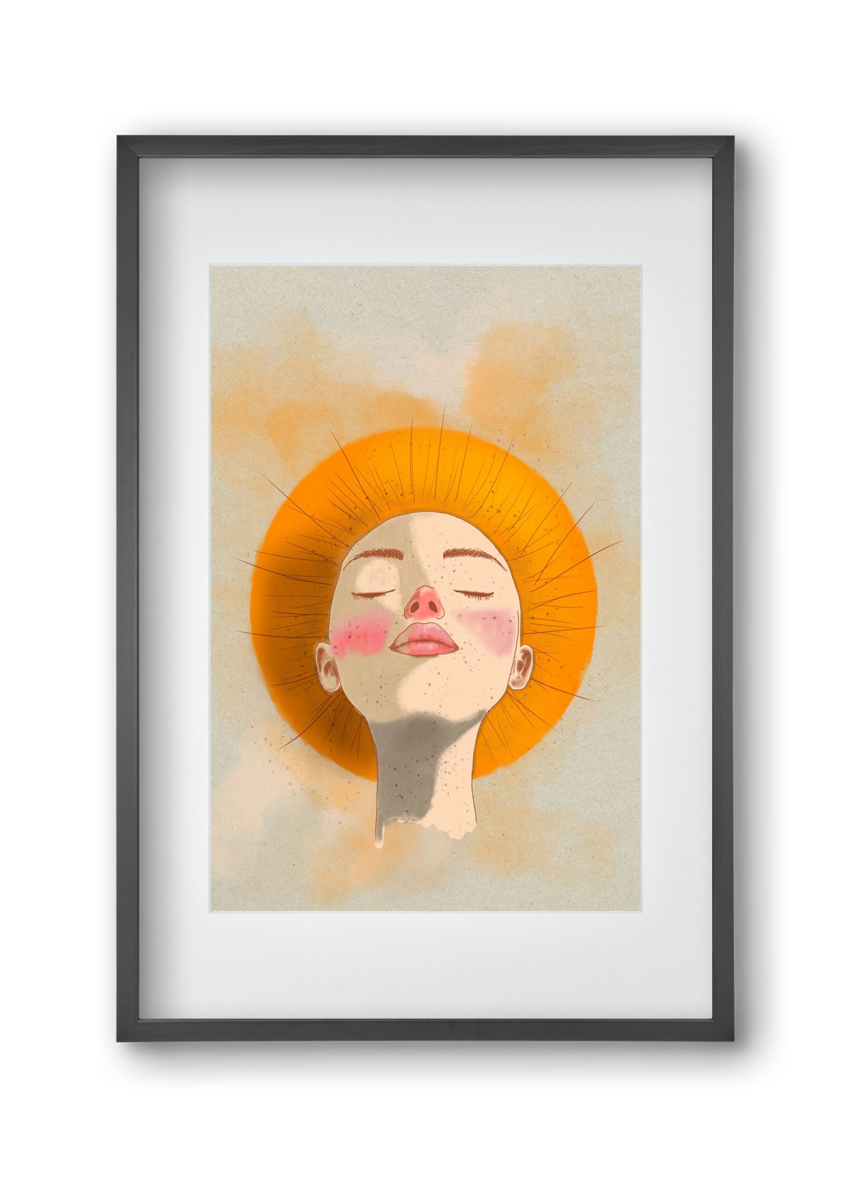 Golden Halo, 30x45 cm (20x30 cm), Fekete keret, paszpartuval