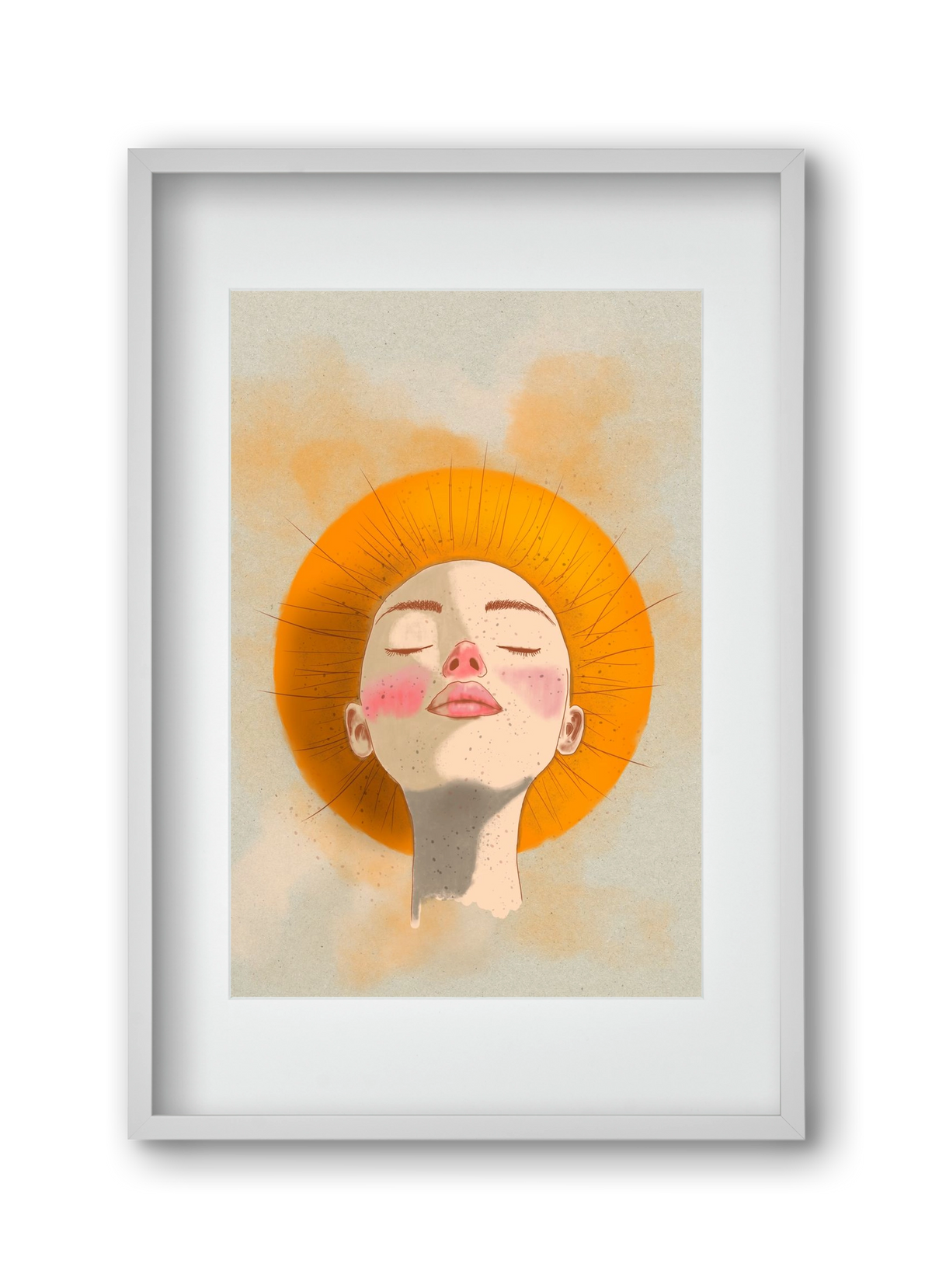 Golden Halo, 30x45 cm (20x30 cm), Fehér keret, paszpartuval