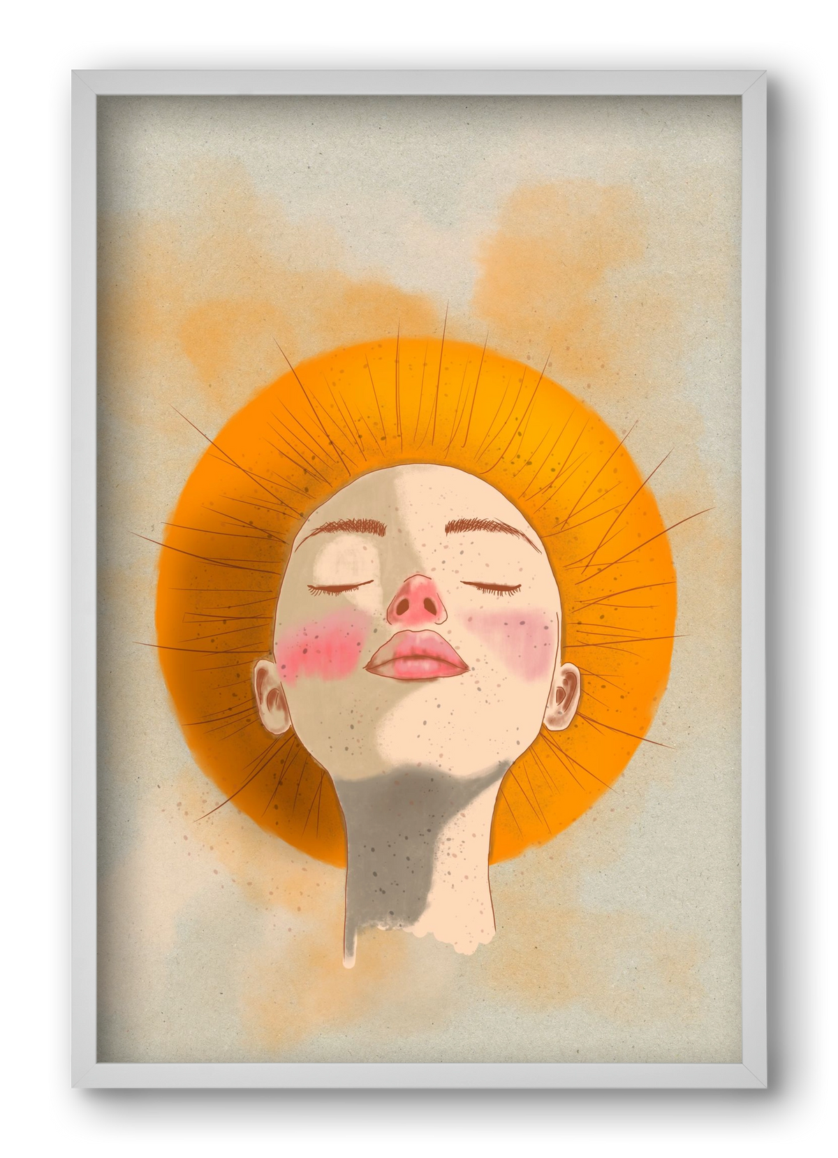 Golden Halo, 40x60 cm (40x60 cm), Fehér keret