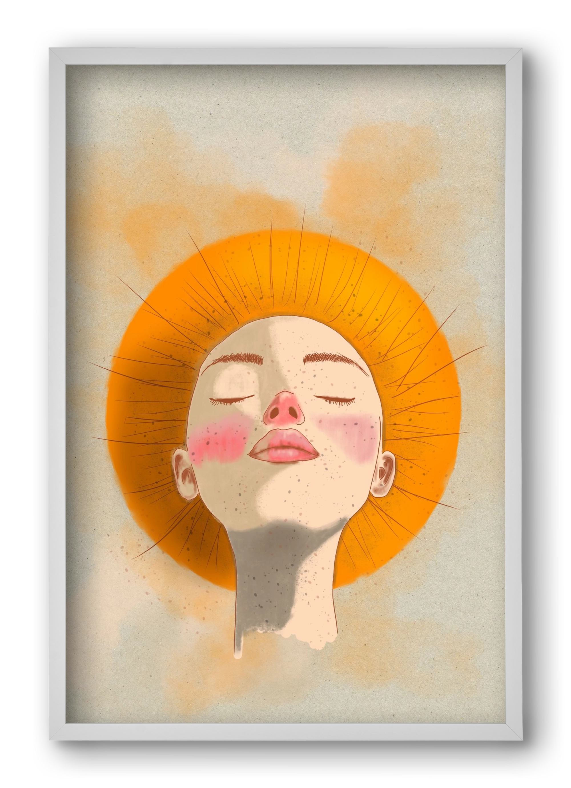 Golden Halo, 40x60 cm (40x60 cm), Fehér keret
