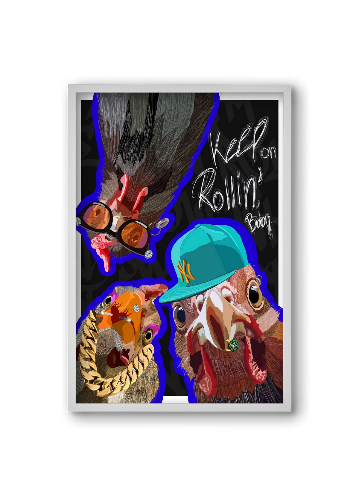 Keep on rollin', baby, 20x30 cm (20x30 cm), Fehér keret