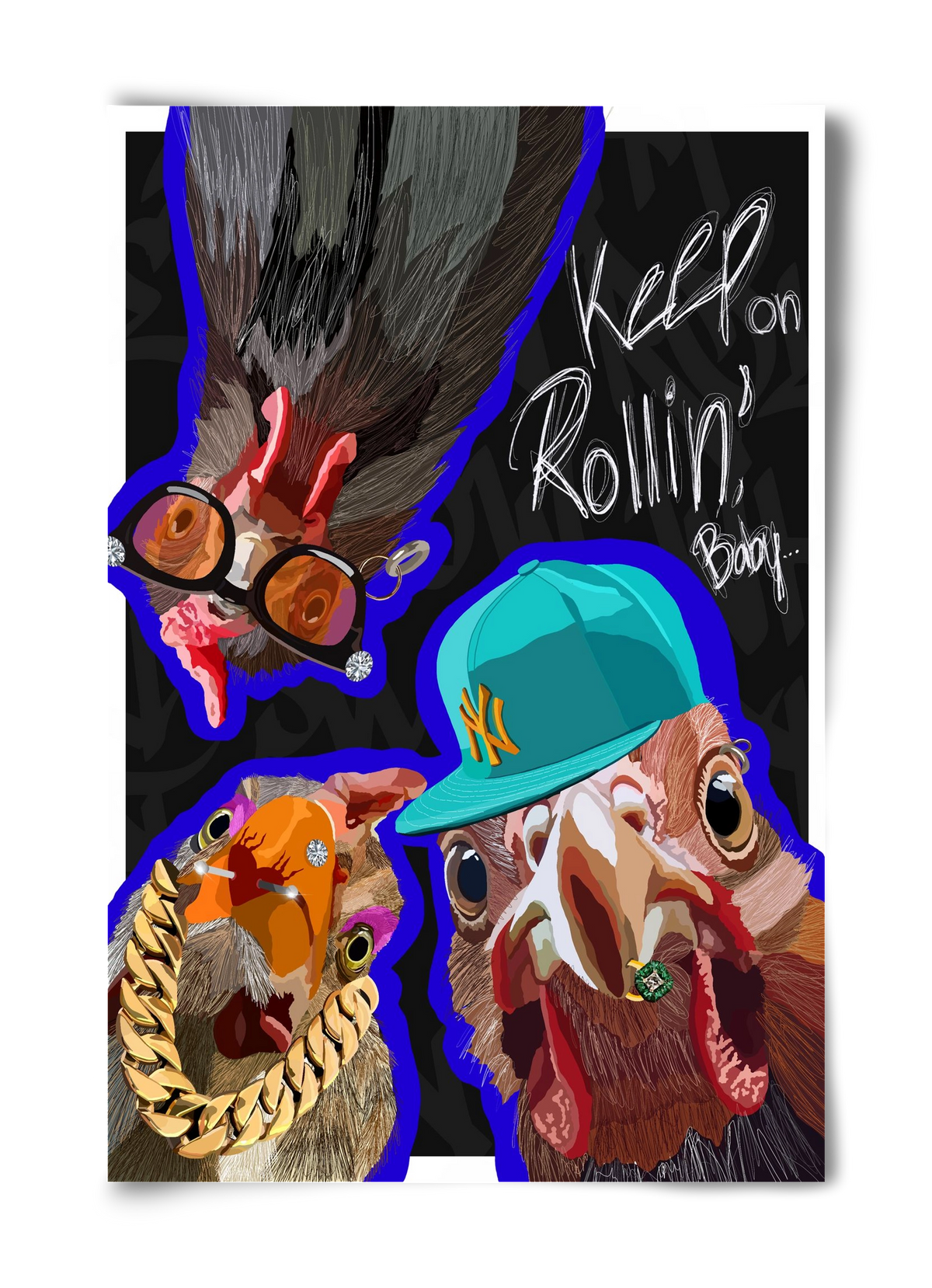 Keep on rollin', baby, 40x60 cm, Keret nélkül