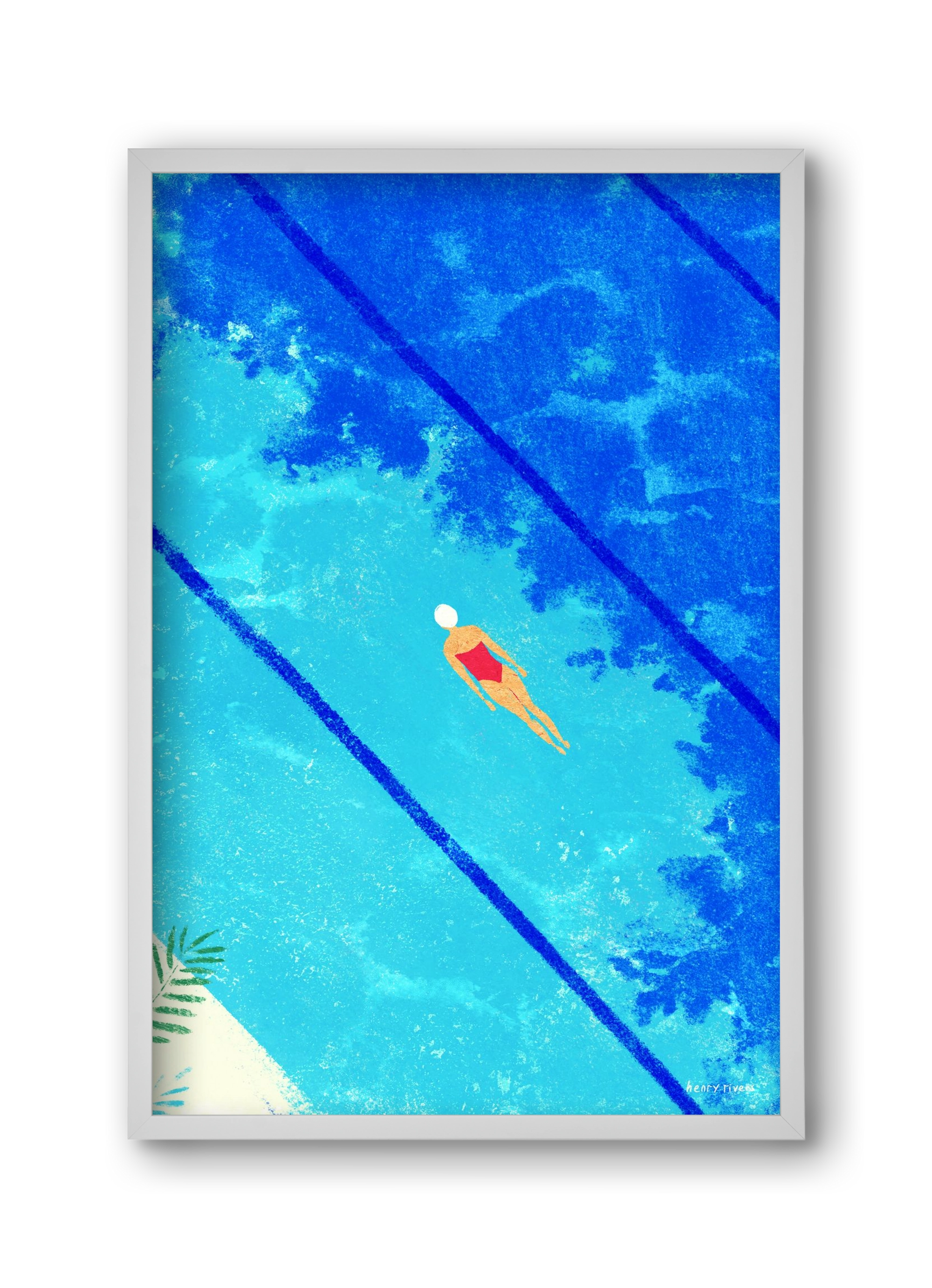 Calm below the surface, 30x45 cm (30x45 cm), Fehér keret