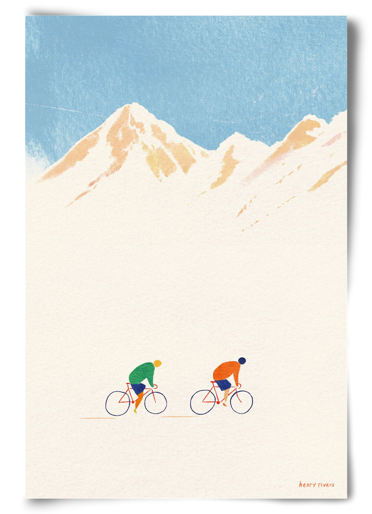 Cycling in the mountains, 60x90 cm, Keret nélkül