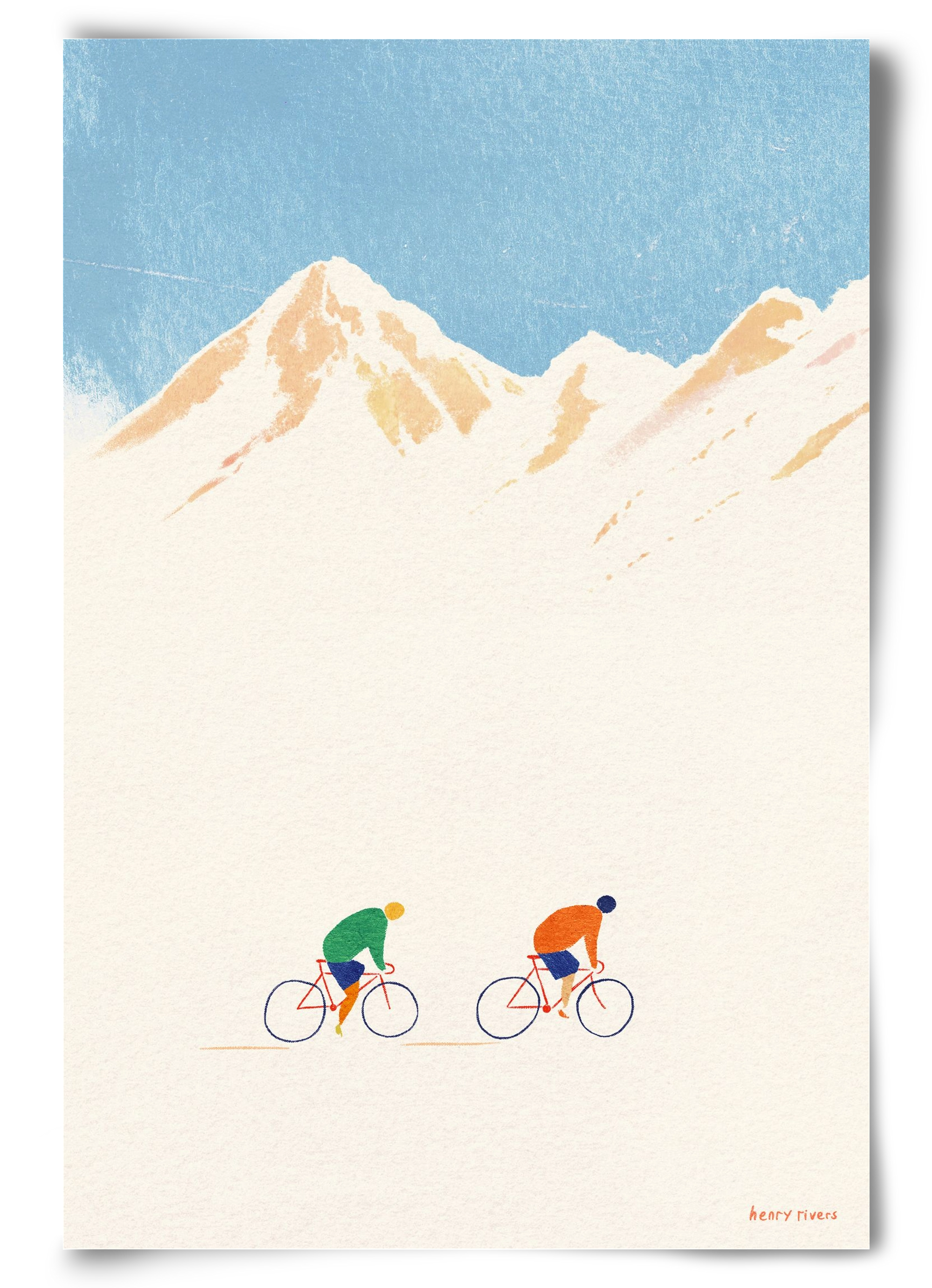 Cycling in the mountains, 60x90 cm, Keret nélkül