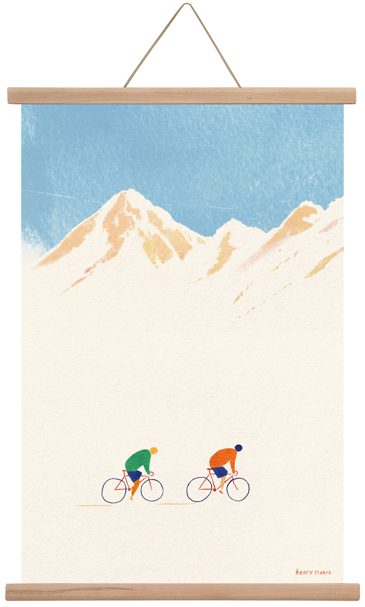 Cycling in the mountains, 40x60 cm (40x60 cm), Tölgy akasztó