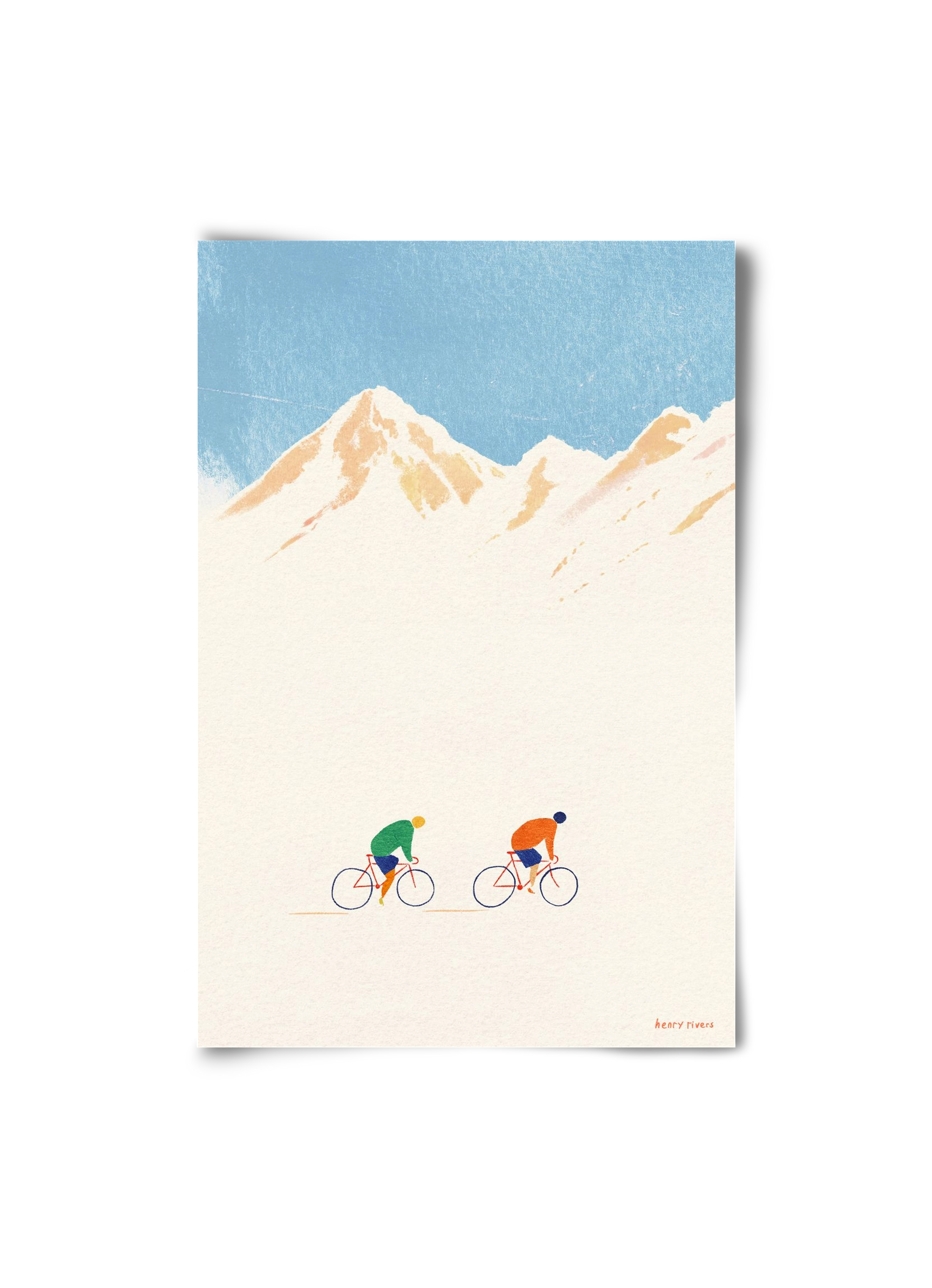 Cycling in the mountains, 20x30 cm, Keret nélkül