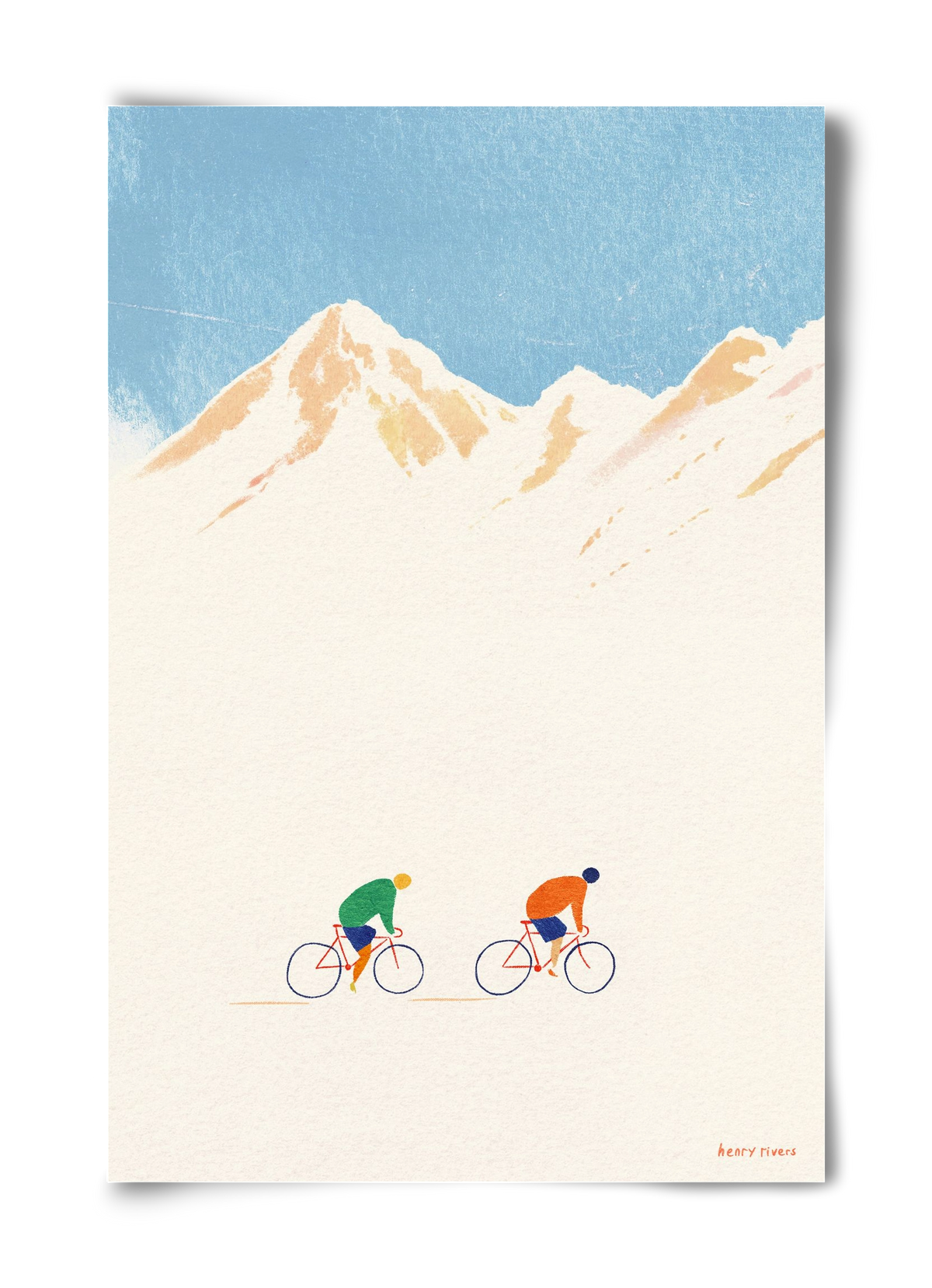 Cycling in the mountains, 40x60 cm, Keret nélkül