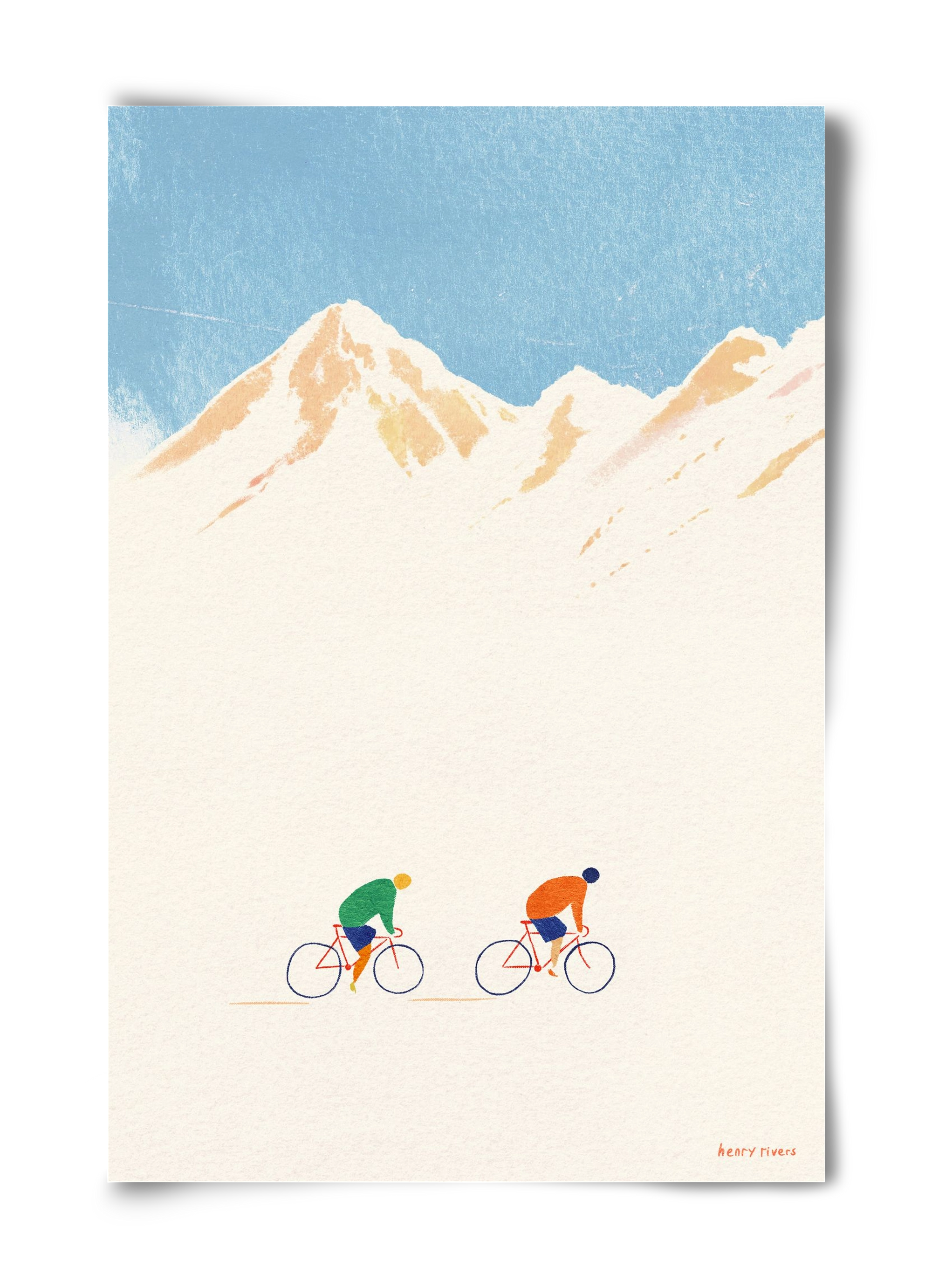 Cycling in the mountains, 40x60 cm, Keret nélkül