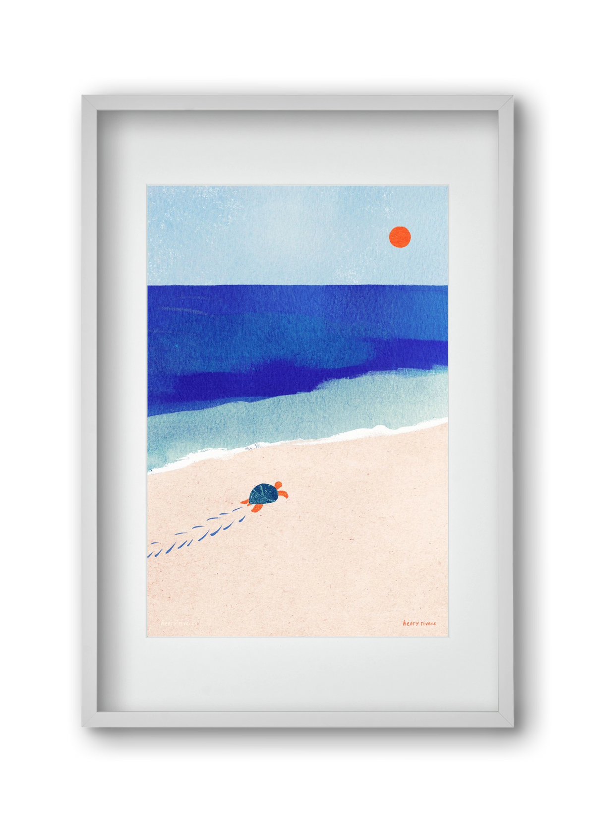 Following the sun, 30x45 cm (20x30 cm), Fehér keret, paszpartuval