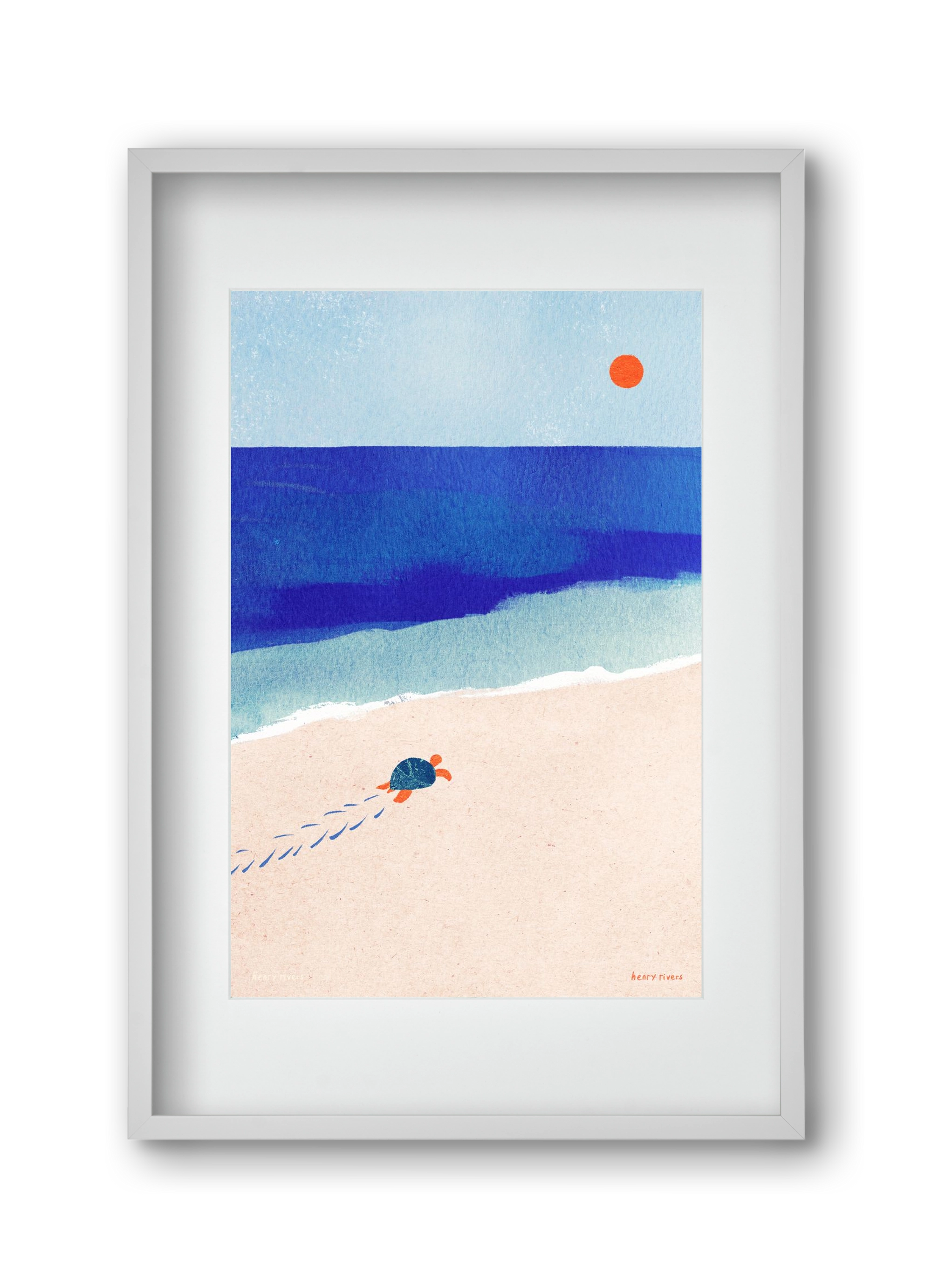 Following the sun, 30x45 cm (20x30 cm), Fehér keret, paszpartuval