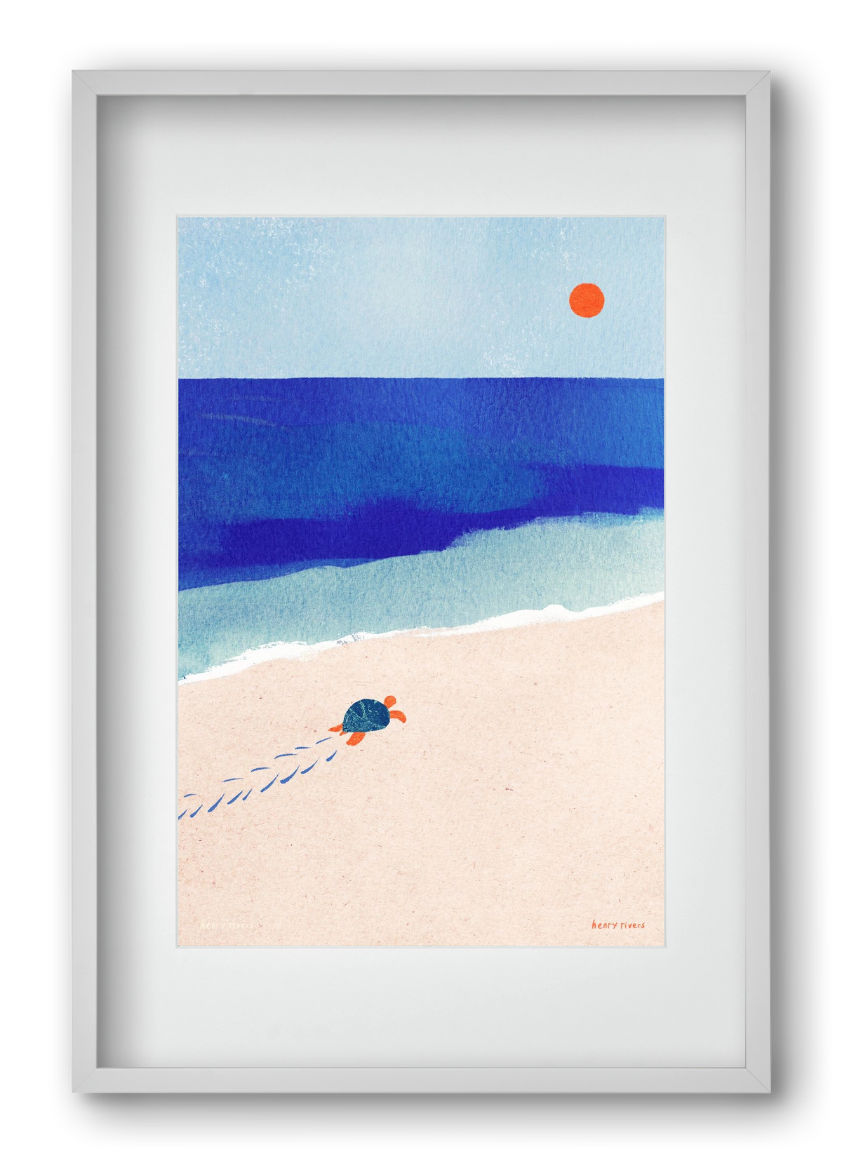Following the sun, 40x60 cm (30x45 cm), Fehér keret, paszpartuval