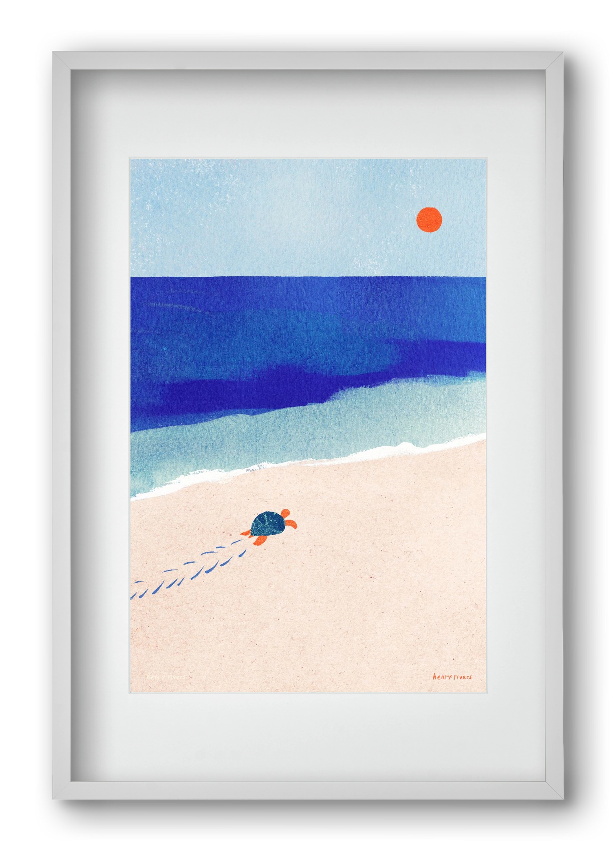 Following the sun, 40x60 cm (30x45 cm), Fehér keret, paszpartuval