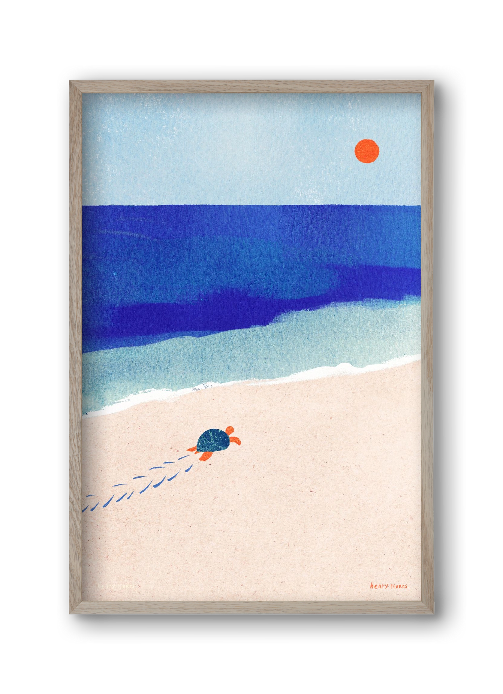 Following the sun, 30x45 cm (30x45 cm), Tölgy keret