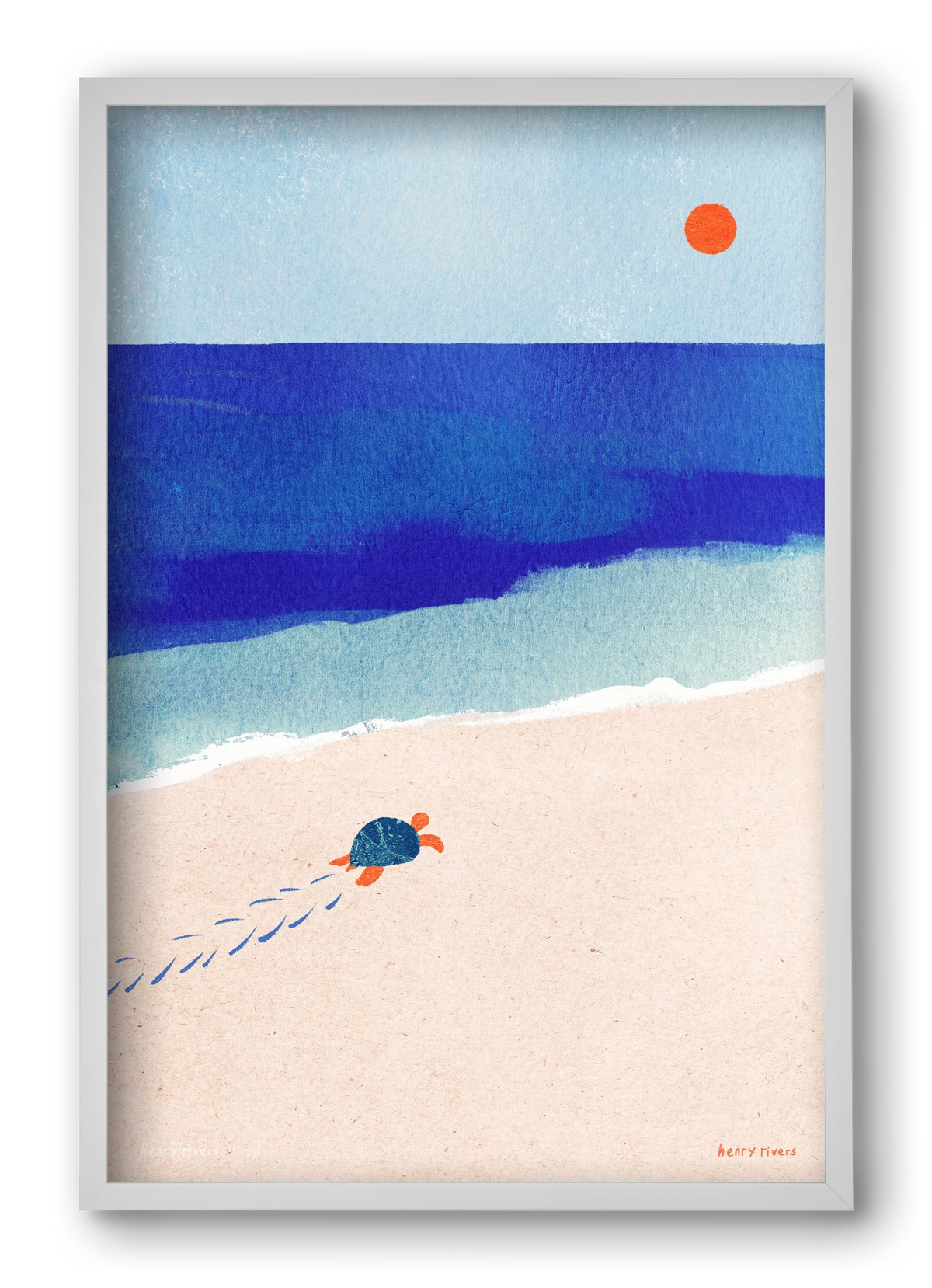 Following the sun, 40x60 cm (40x60 cm), Fehér keret