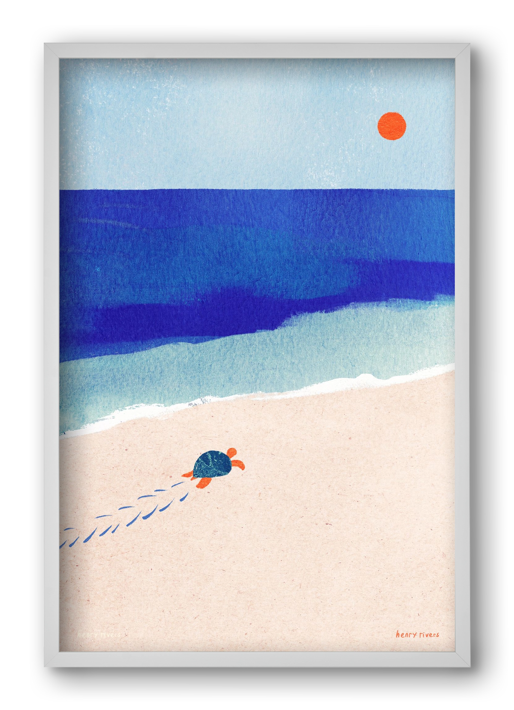 Following the sun, 40x60 cm (40x60 cm), Fehér keret