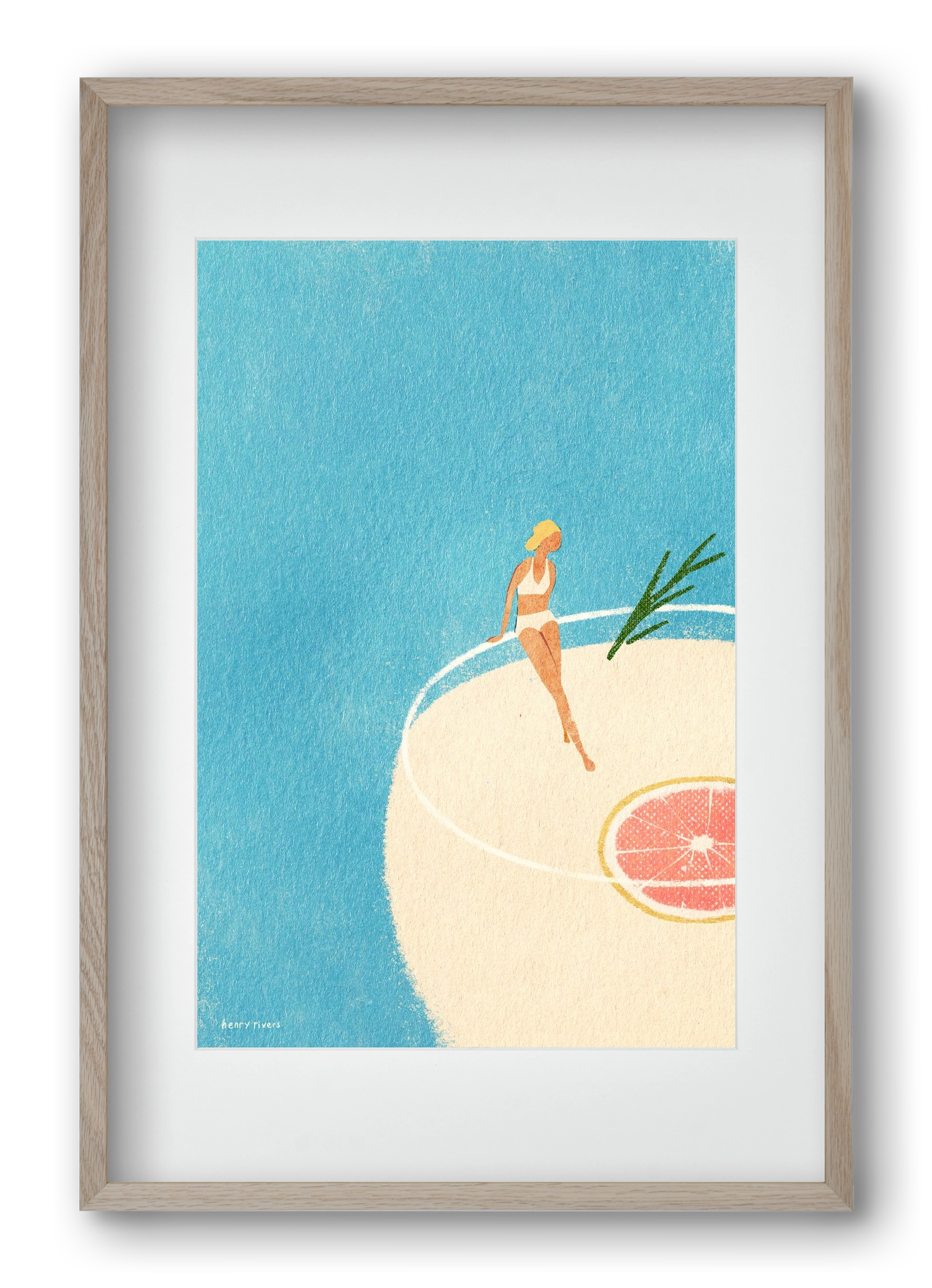 Gin and Tonic, 40x60 cm (30x45 cm), Tölgy keret, paszpartuval