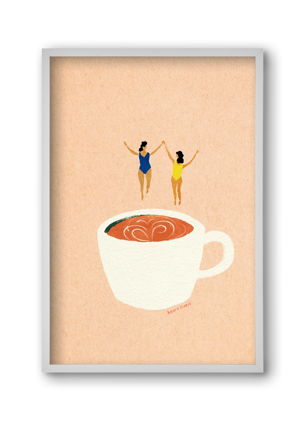 Coffee party, 30x45 cm (30x45 cm), Fehér keret