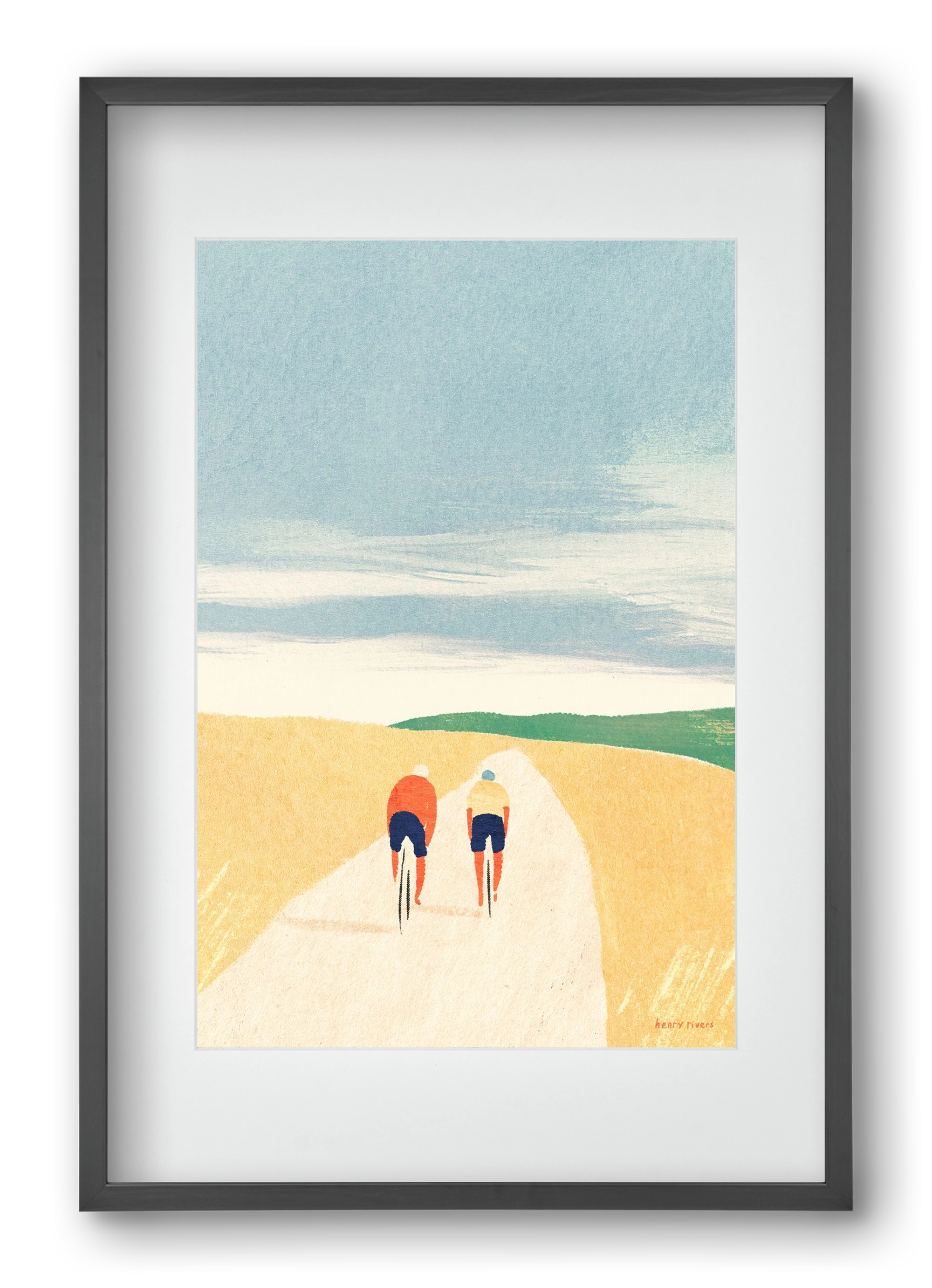Cycle Buddies, 40x60 cm (30x45 cm), Fekete keret, paszpartuval