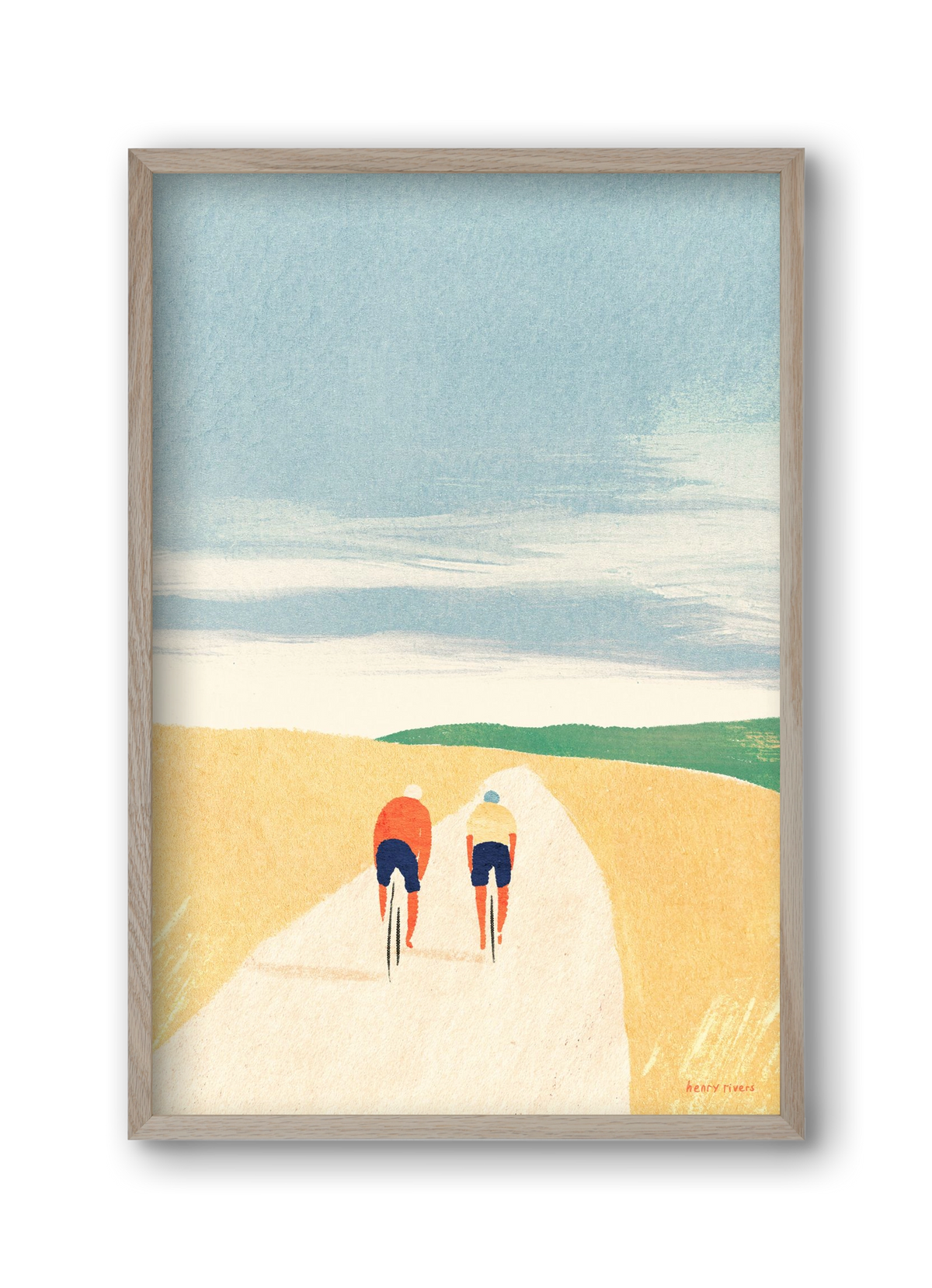 Cycle Buddies, 30x45 cm (30x45 cm), Tölgy keret