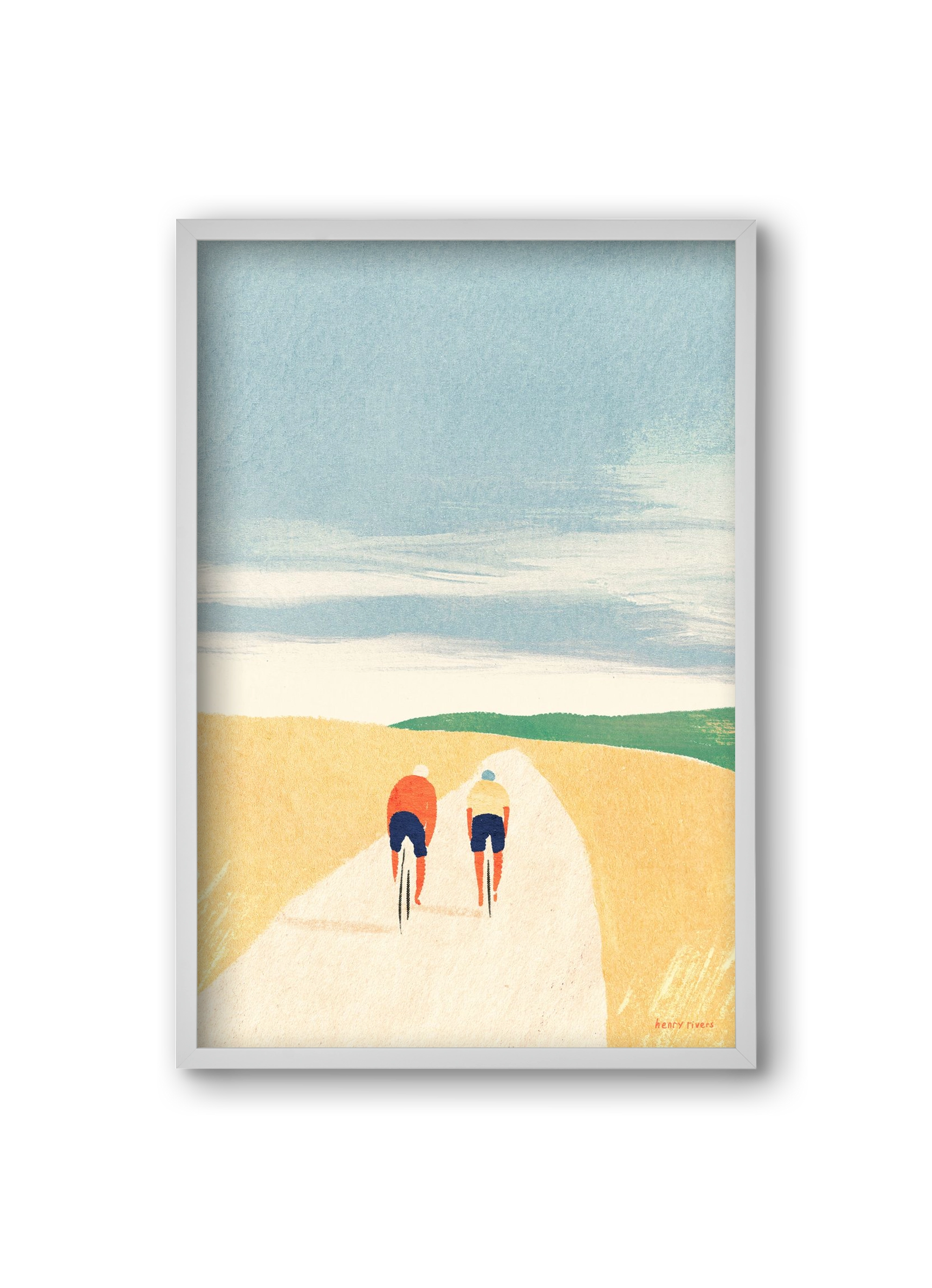 Cycle Buddies, 20x30 cm (20x30 cm), Fehér keret