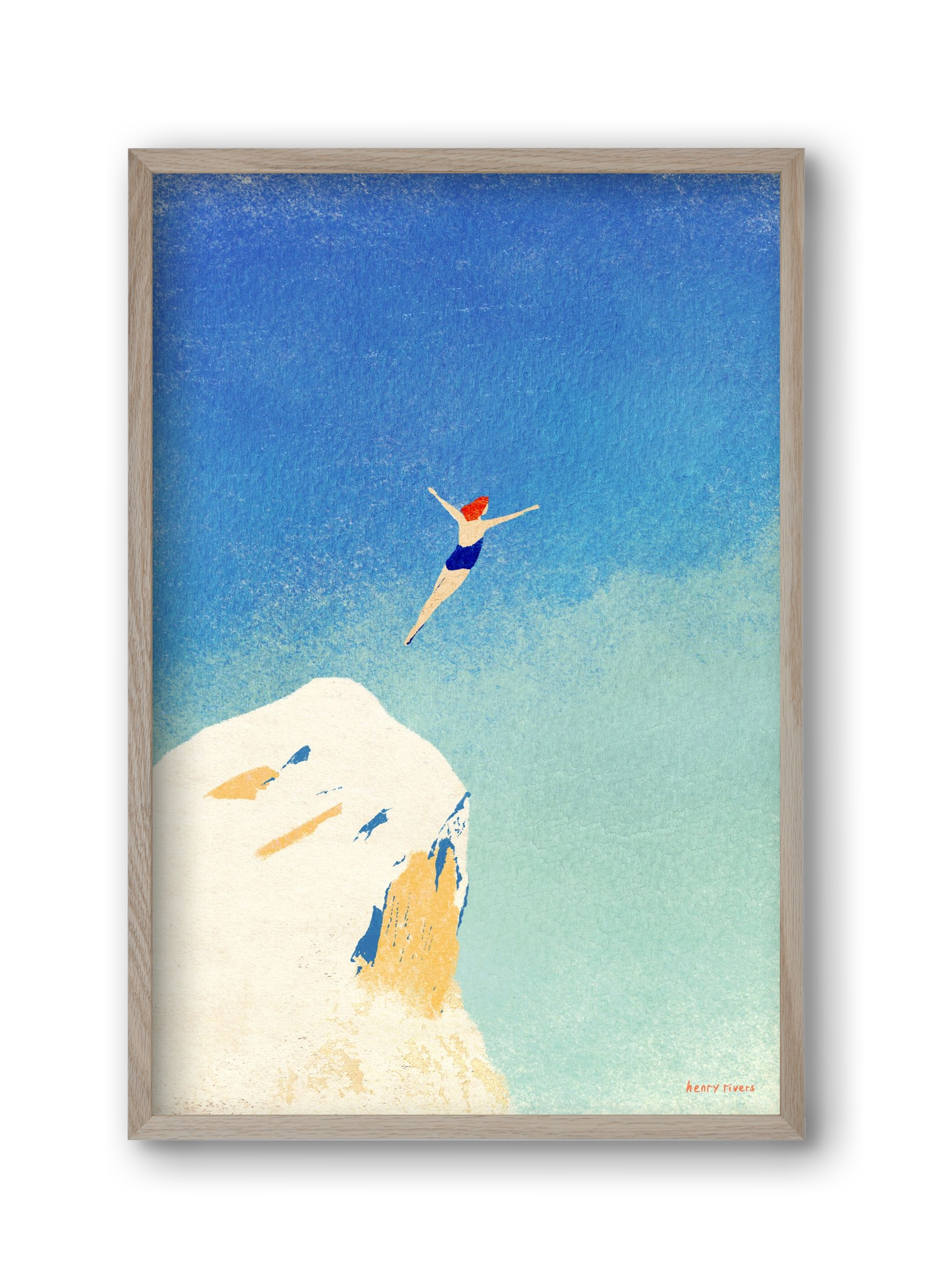 Flying, 30x45 cm (30x45 cm), Tölgy keret