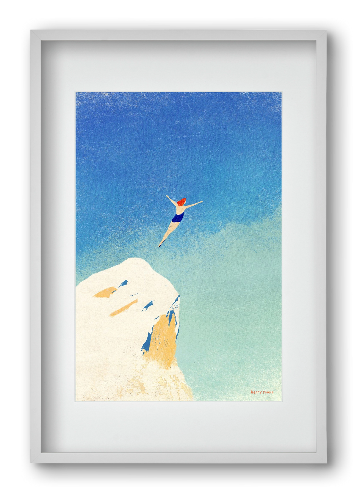 Flying, 40x60 cm (30x45 cm), Fehér keret, paszpartuval