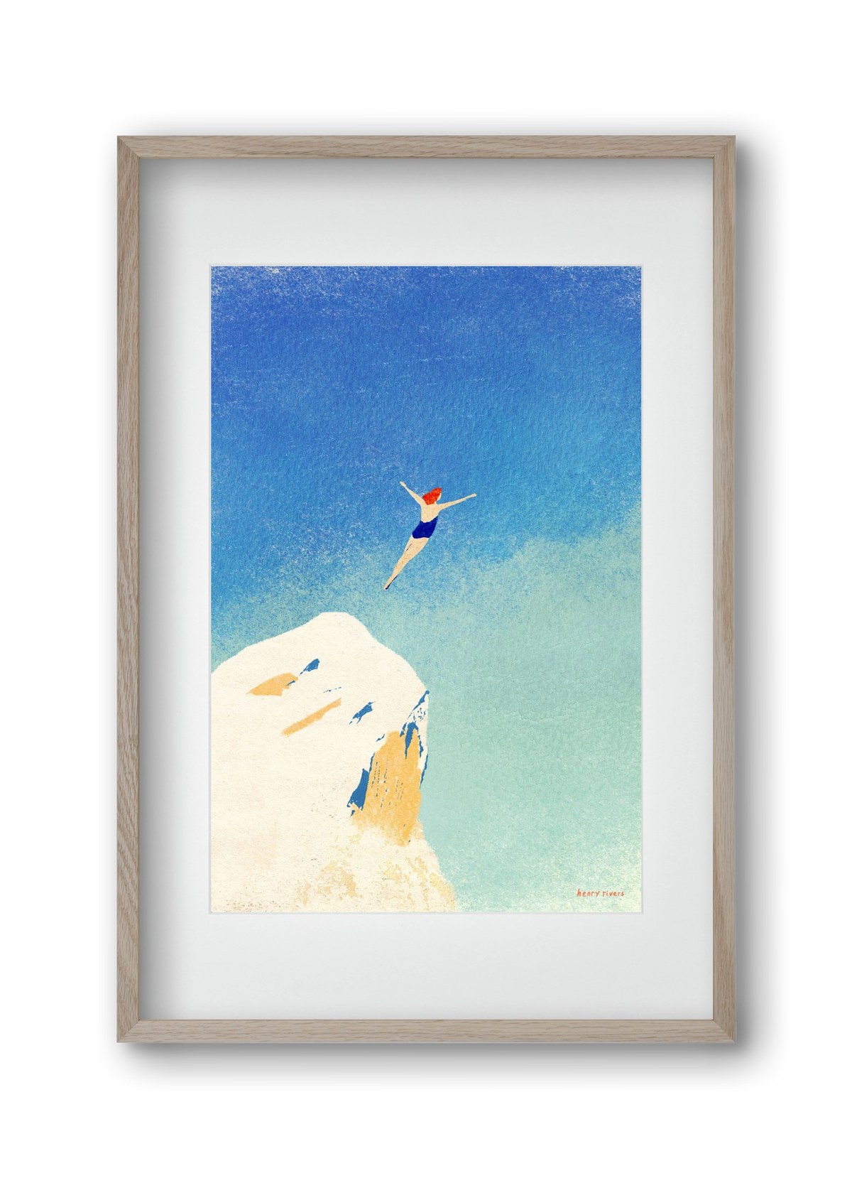 Flying, 30x45 cm (20x30 cm), Tölgy keret, paszpartuval