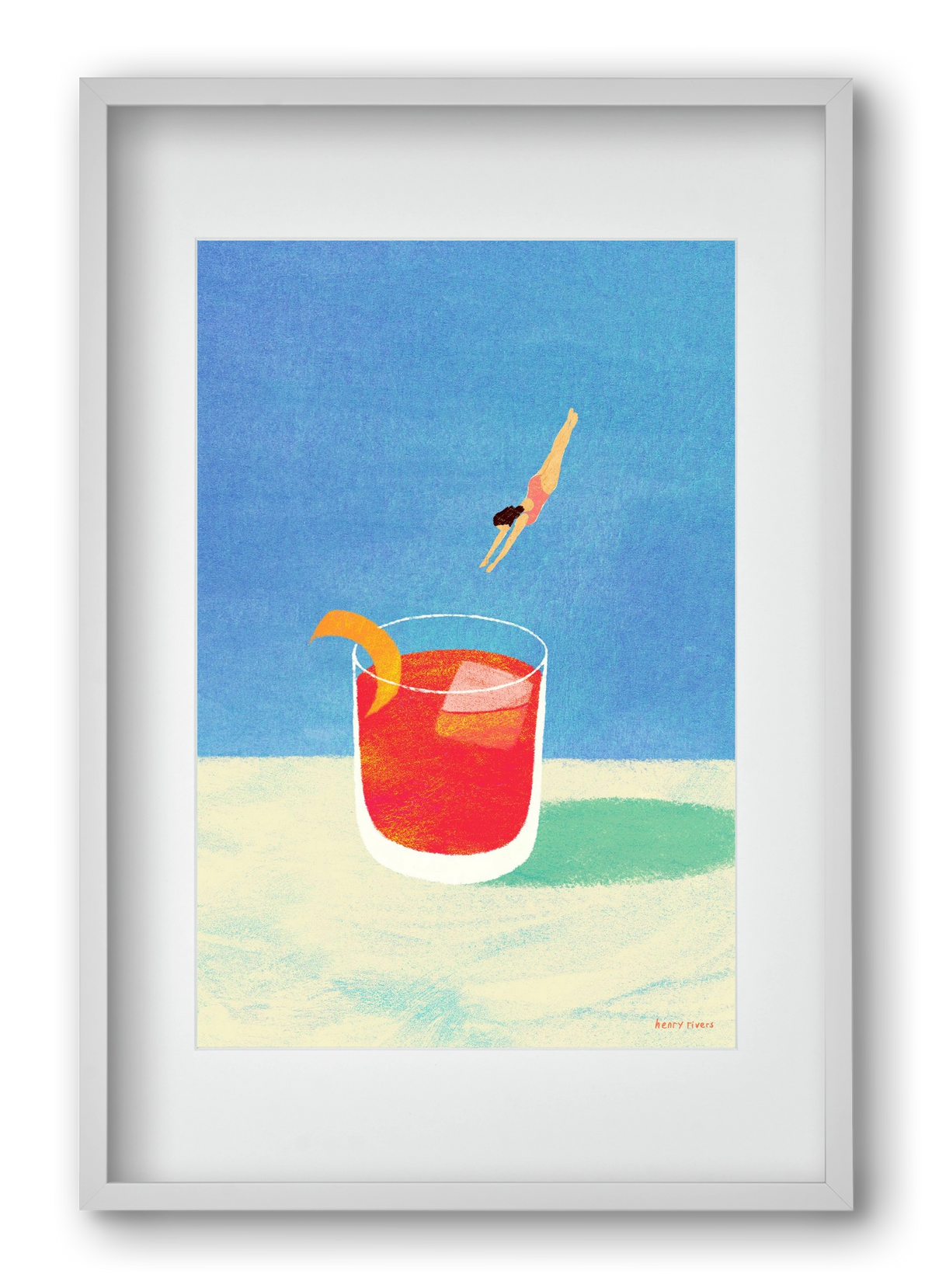 Negroni Please, 40x60 cm (30x45 cm), Fehér keret, paszpartuval
