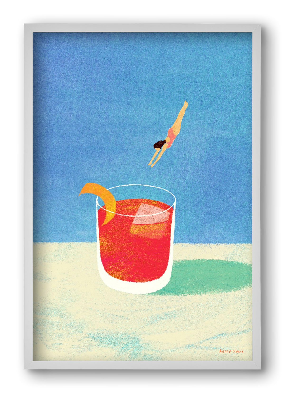 Negroni Please, 40x60 cm (40x60 cm), Fehér keret