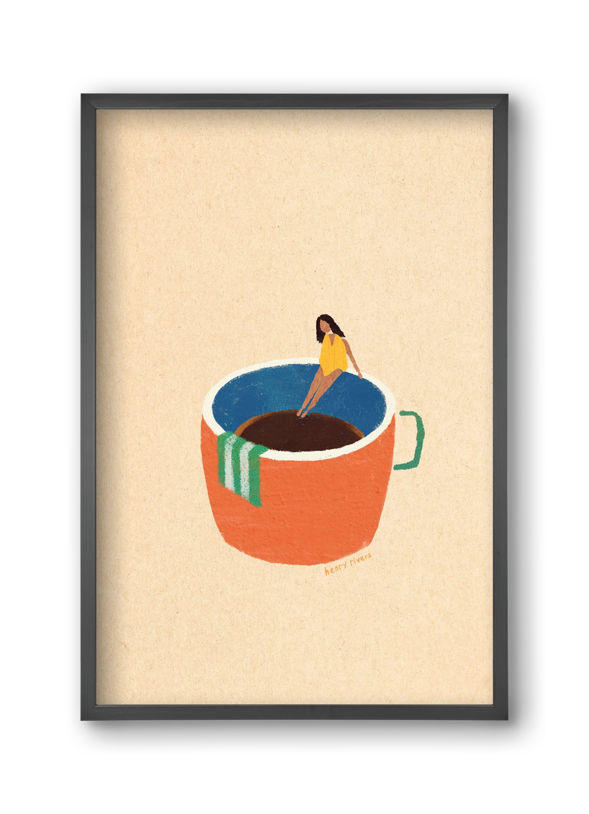Espresso Dip, 30x45 cm (30x45 cm), Fekete keret