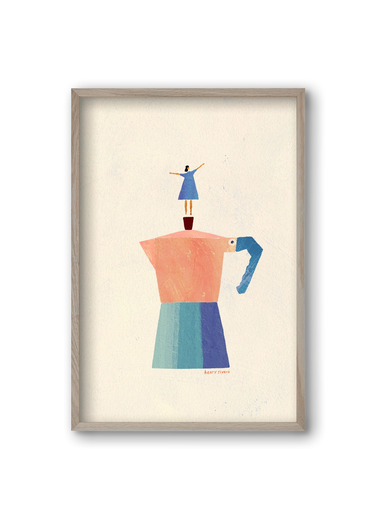Good Morning Coffee, 20x30 cm (20x30 cm), Tölgy keret