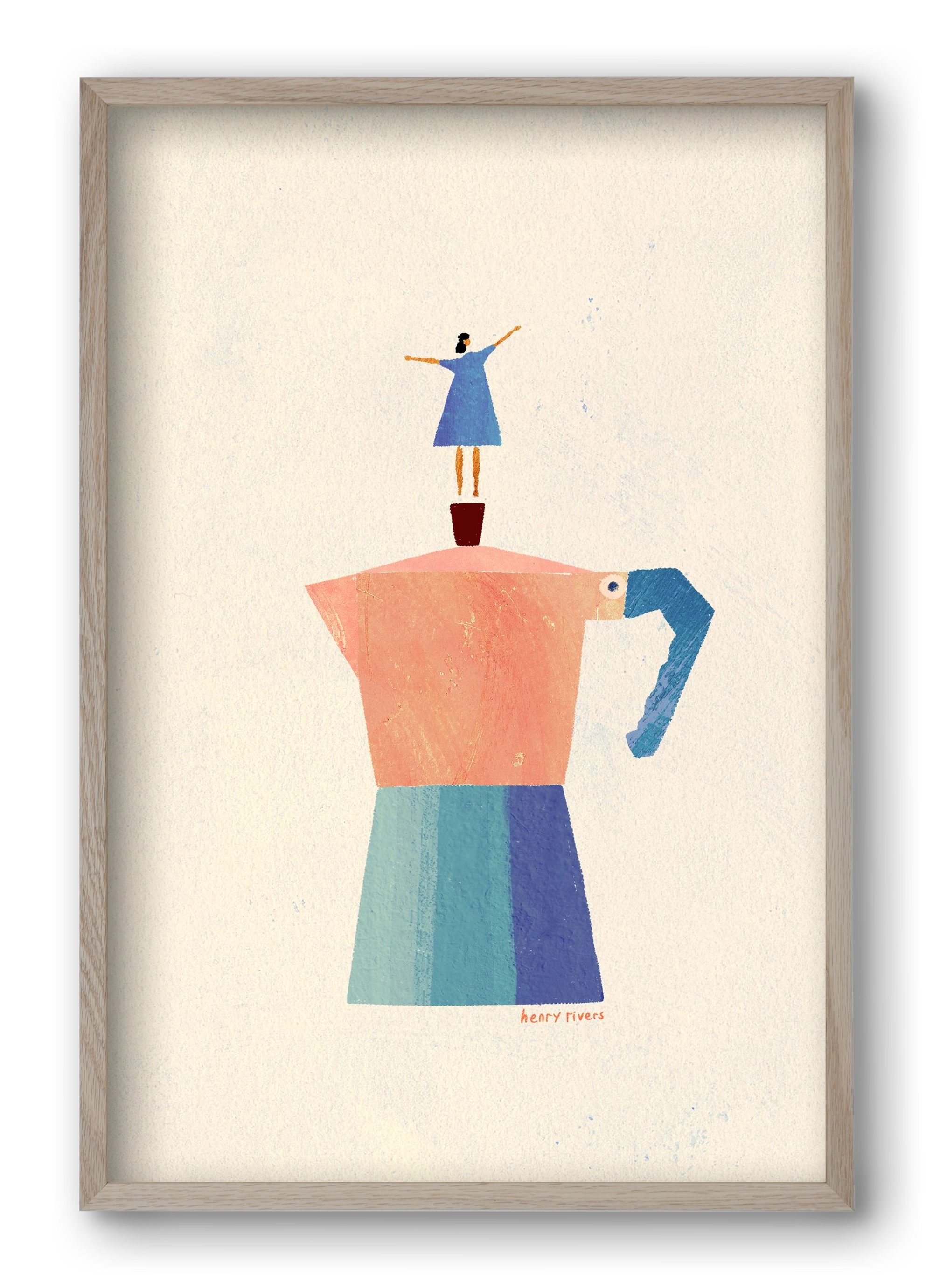 Good Morning Coffee, 40x60 cm (40x60 cm), Tölgy keret