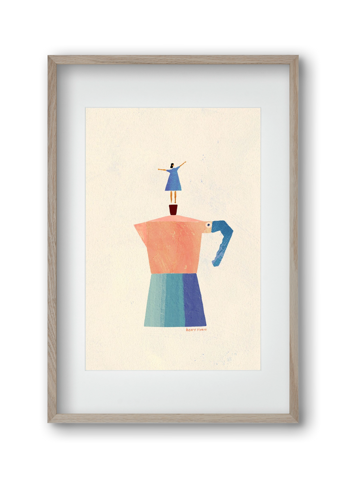 Good Morning Coffee, 30x45 cm (20x30 cm), Tölgy keret, paszpartuval