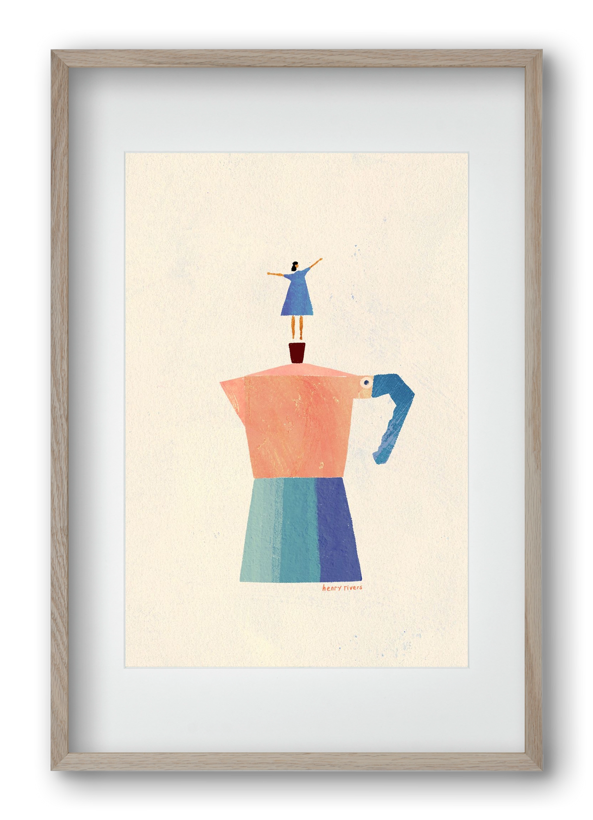 Good Morning Coffee, 40x60 cm (30x45 cm), Tölgy keret, paszpartuval