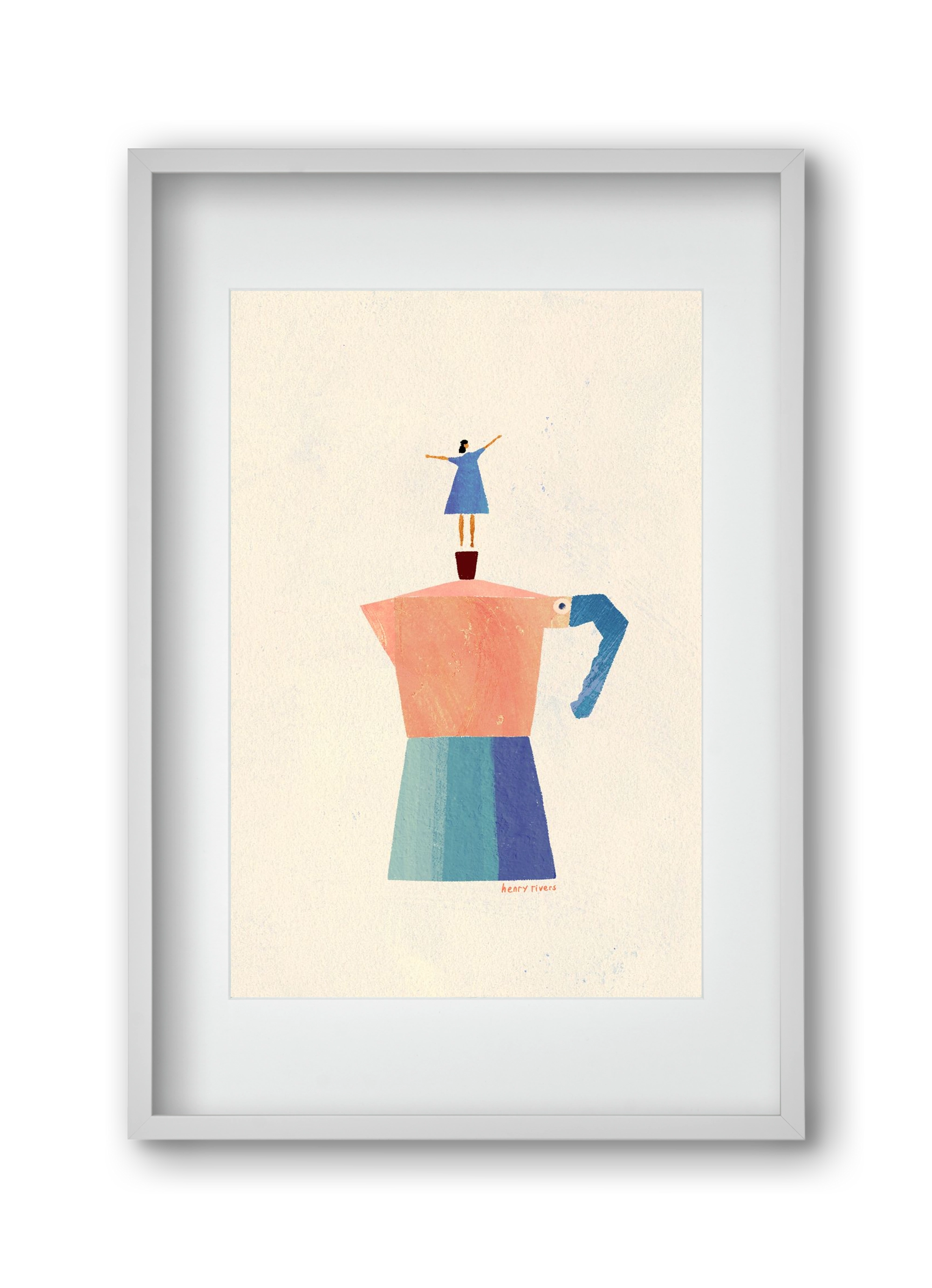 Good Morning Coffee, 30x45 cm (20x30 cm), Fehér keret, paszpartuval