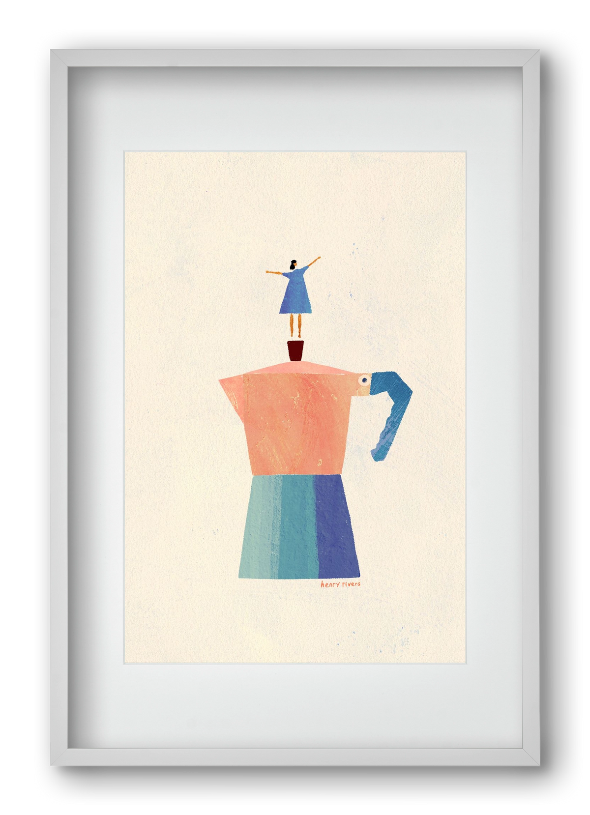 Good Morning Coffee, 40x60 cm (30x45 cm), Fehér keret, paszpartuval