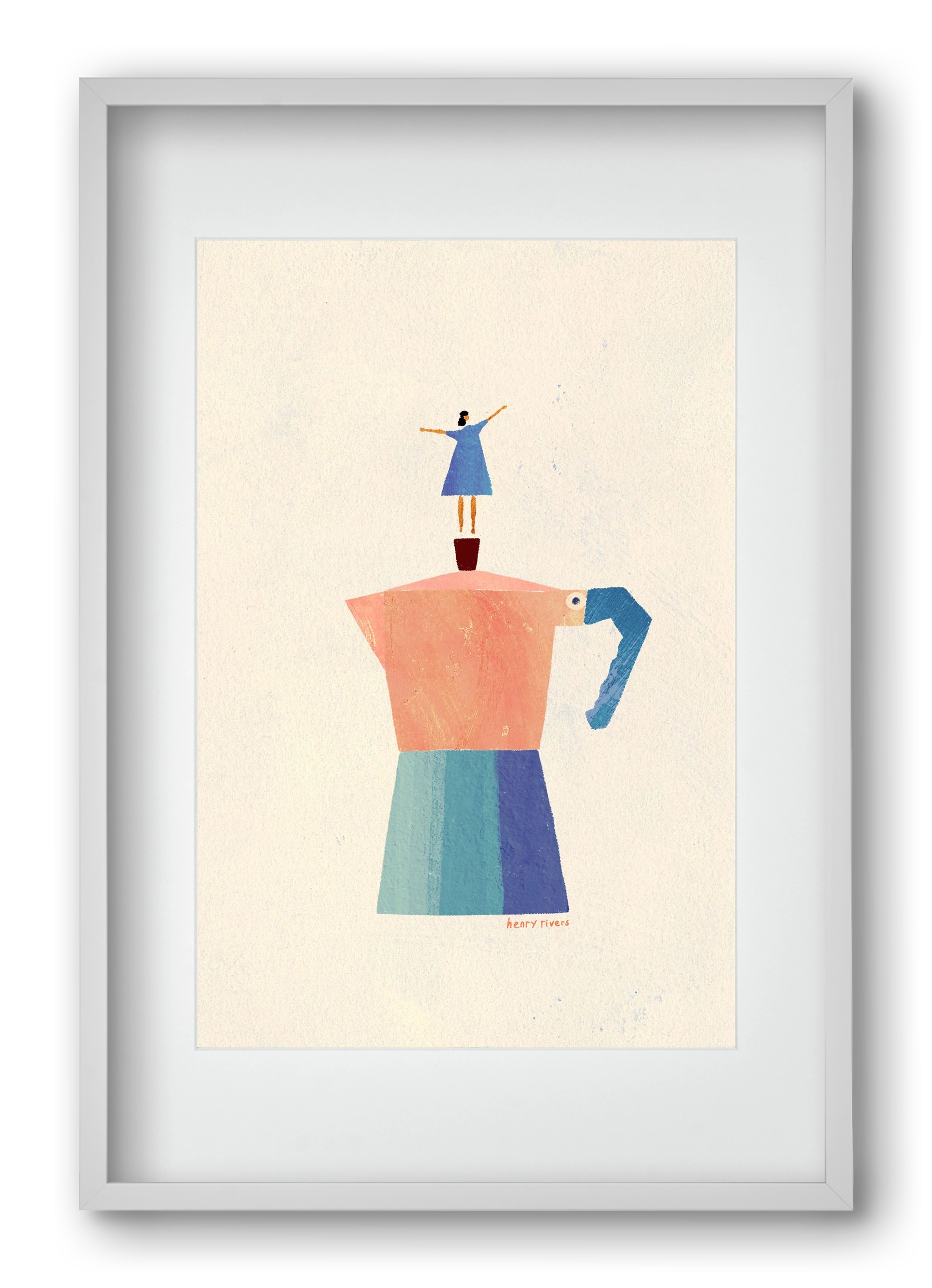 Good Morning Coffee, 40x60 cm (30x45 cm), Fehér keret, paszpartuval