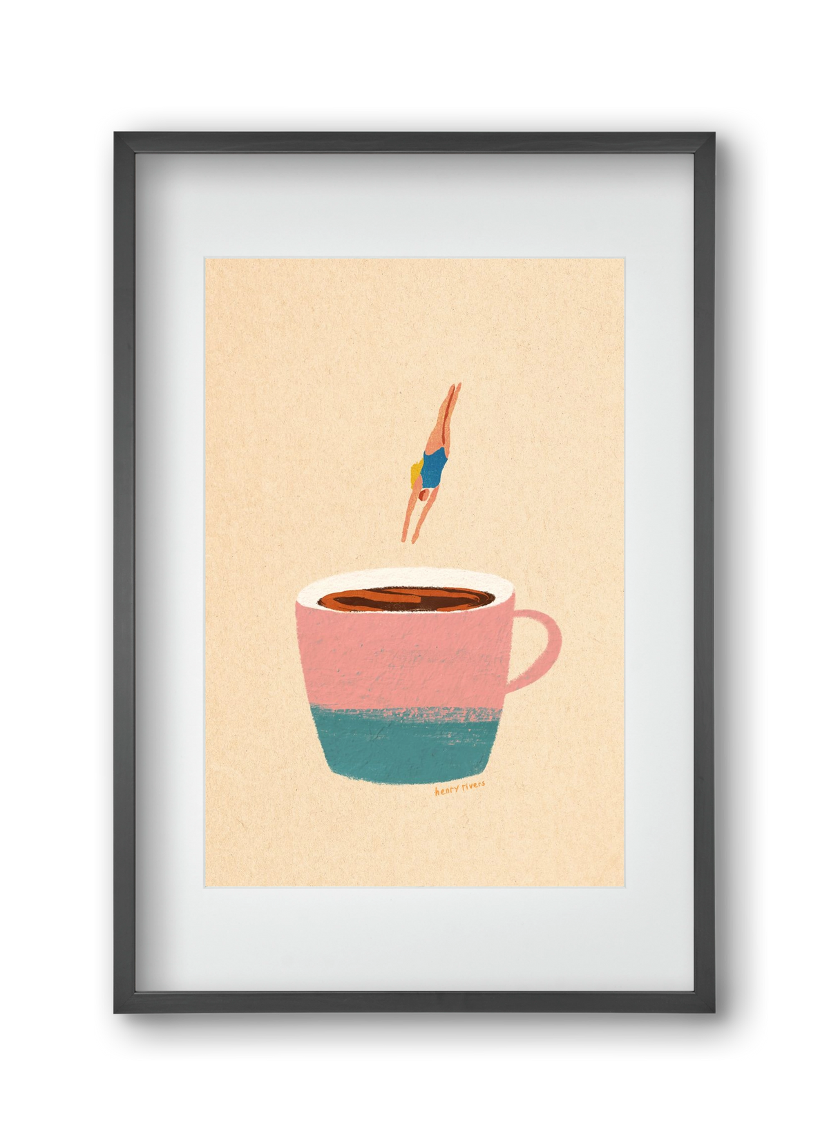 Hello Coffee, 30x45 cm (20x30 cm), Fekete keret, paszpartuval