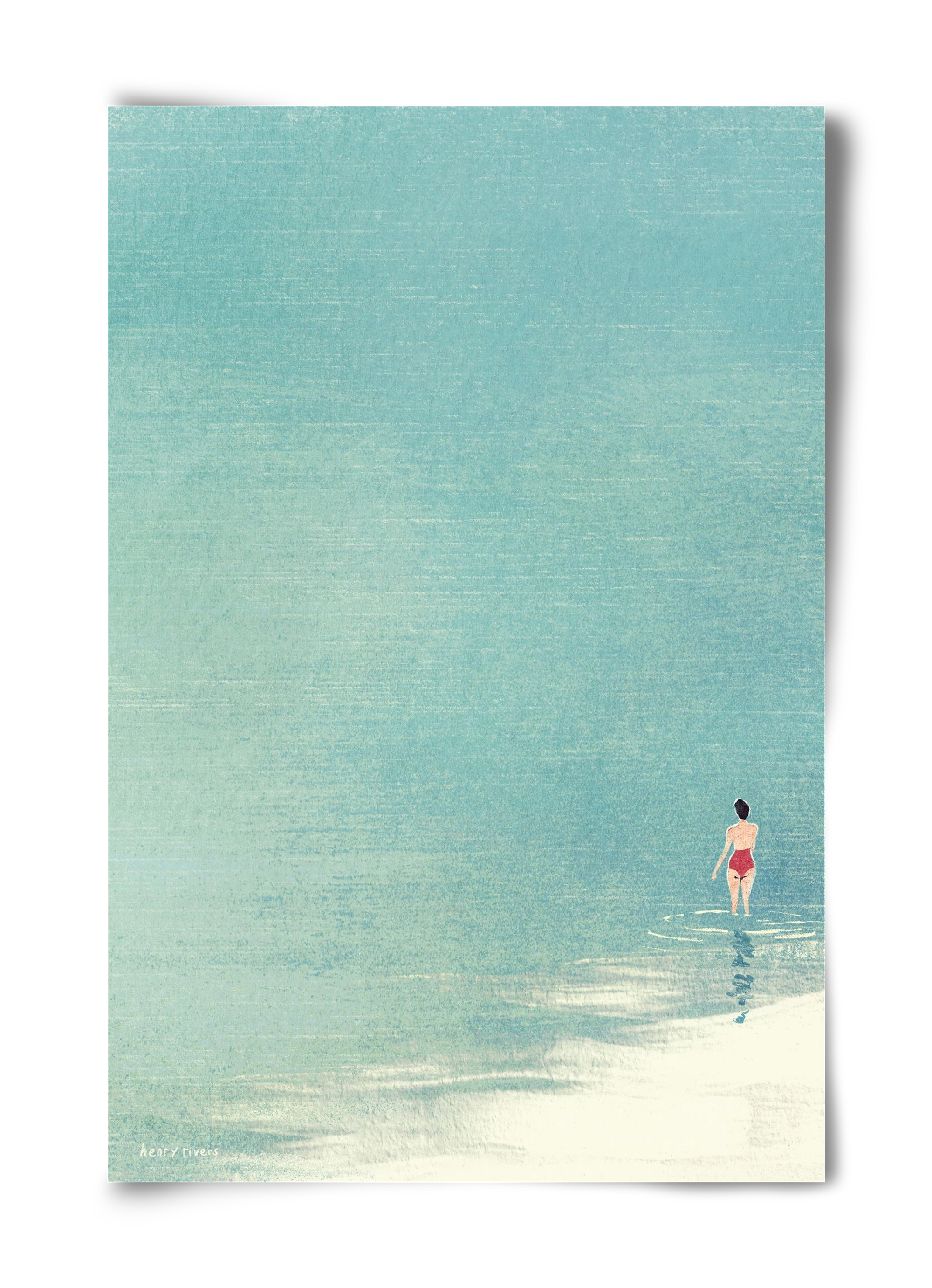 Last swim of the day, 40x60 cm, Keret nélkül